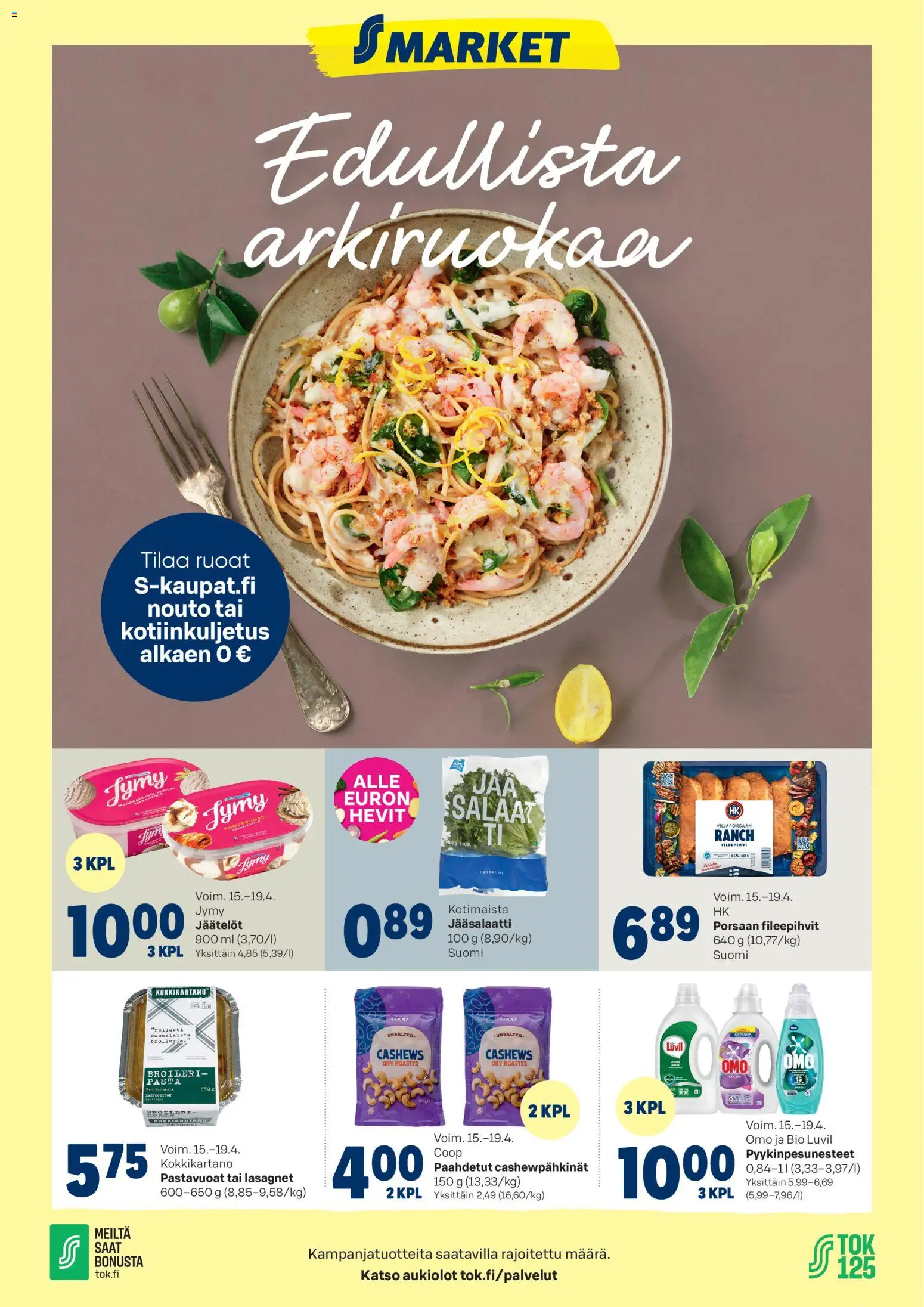 S-market tarjoukset – voimassa 15.04.2026 alkaen | Sivu: 1 | Tuotteet: Pasta