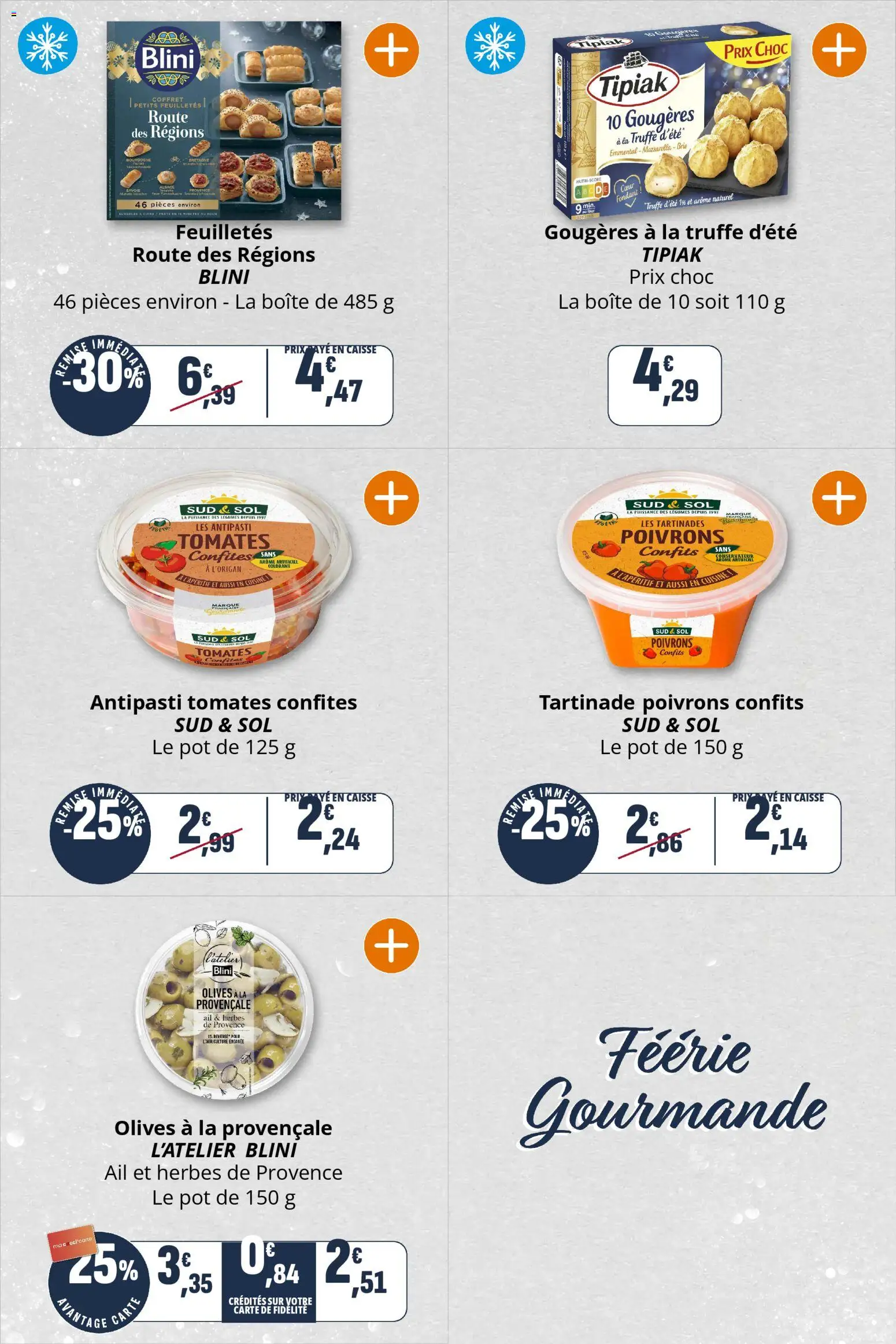 {H1} | Page: 5 | Produits: Olives, Ail, Tomates, Brie