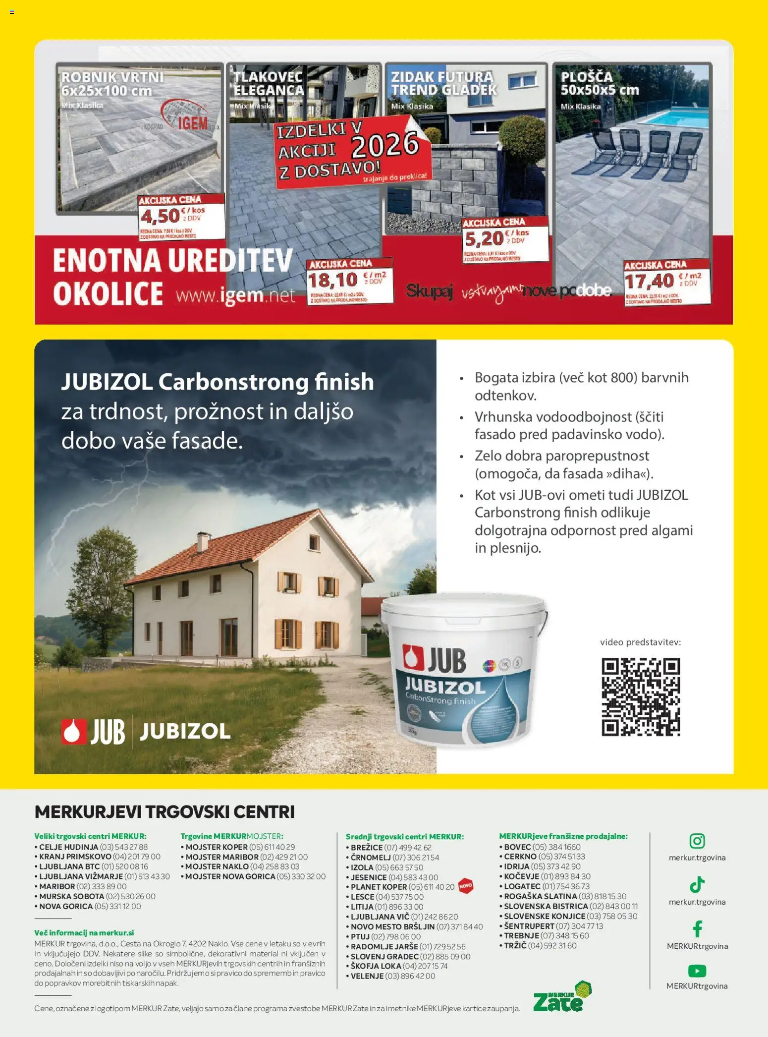 Novi Merkur katalog ponudbe – veljaven od 01.04.2026 | Stran: 47 | Izdelki: Kos, Zidak, Robnik, Tlakovec