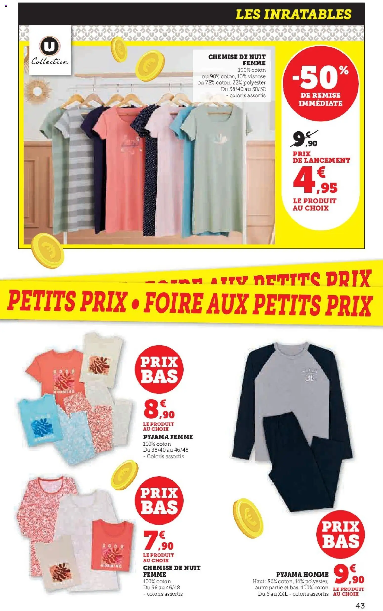 {H1} | Page: 43 | Produits: Chemise de nuit femme, Coton, Pyjama femme, Pyjama