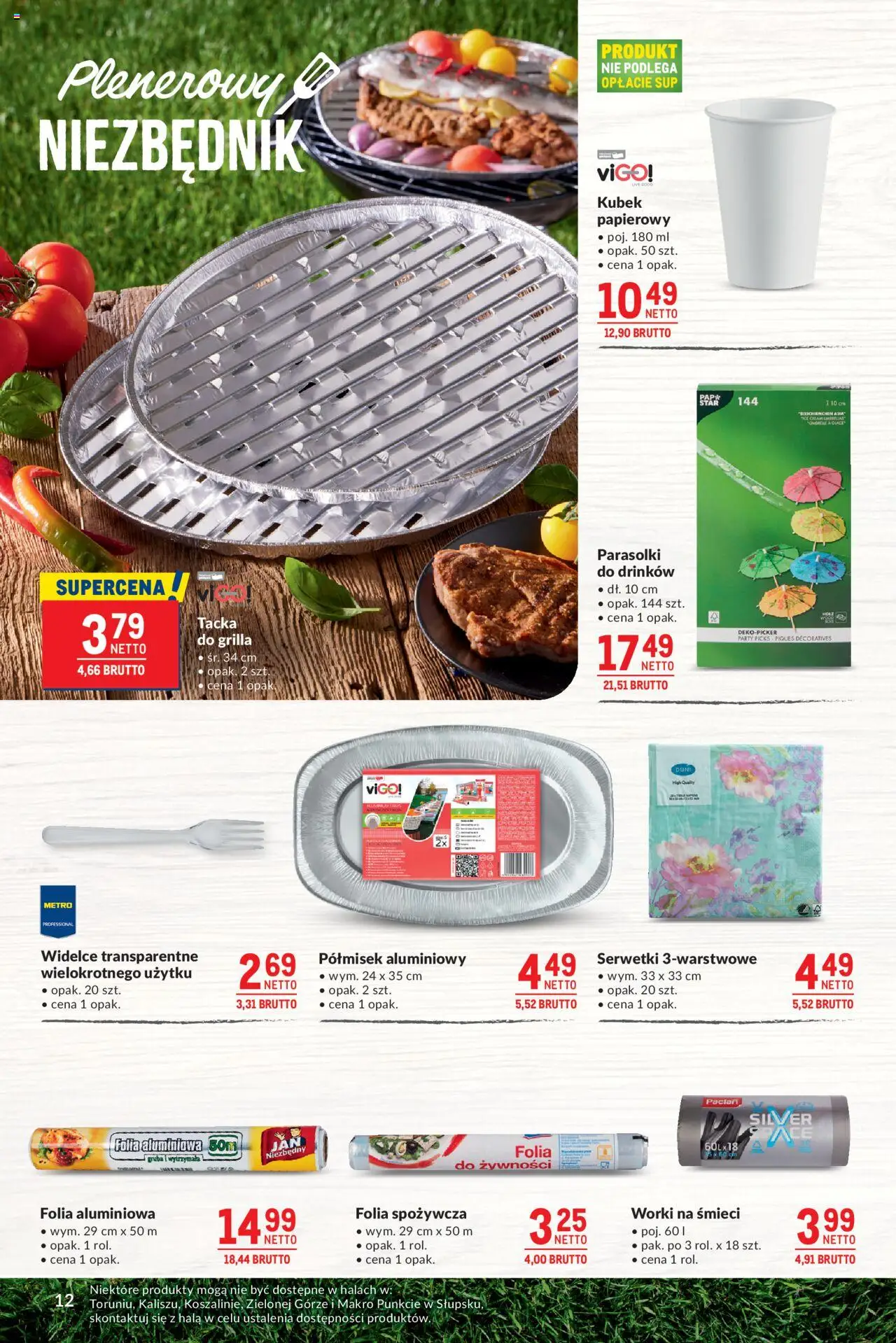 Makro Gazetka - Smakuj chwile z pysznym grillem od 27.05.2025 | Strona: 12 | Produkty: Folia spożywcza, Grill