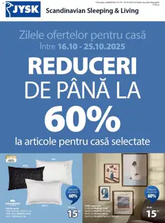Ofertele JYSK valabile de la 16.10.2025