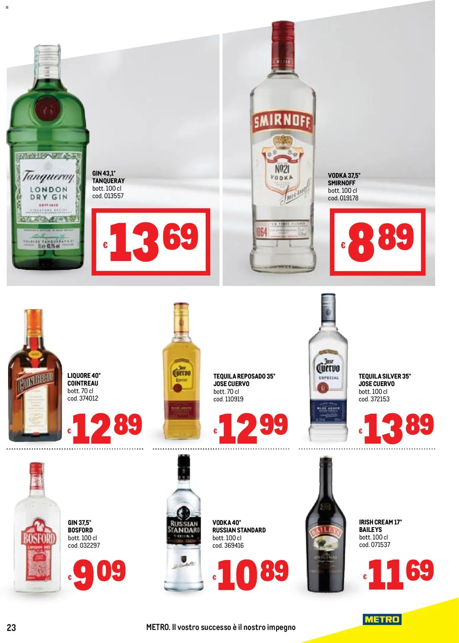 Volantino Metro del 06.11.2025 | Pagina: 23 | Prodotti: Gin, Vodka, Tequila, Liquore