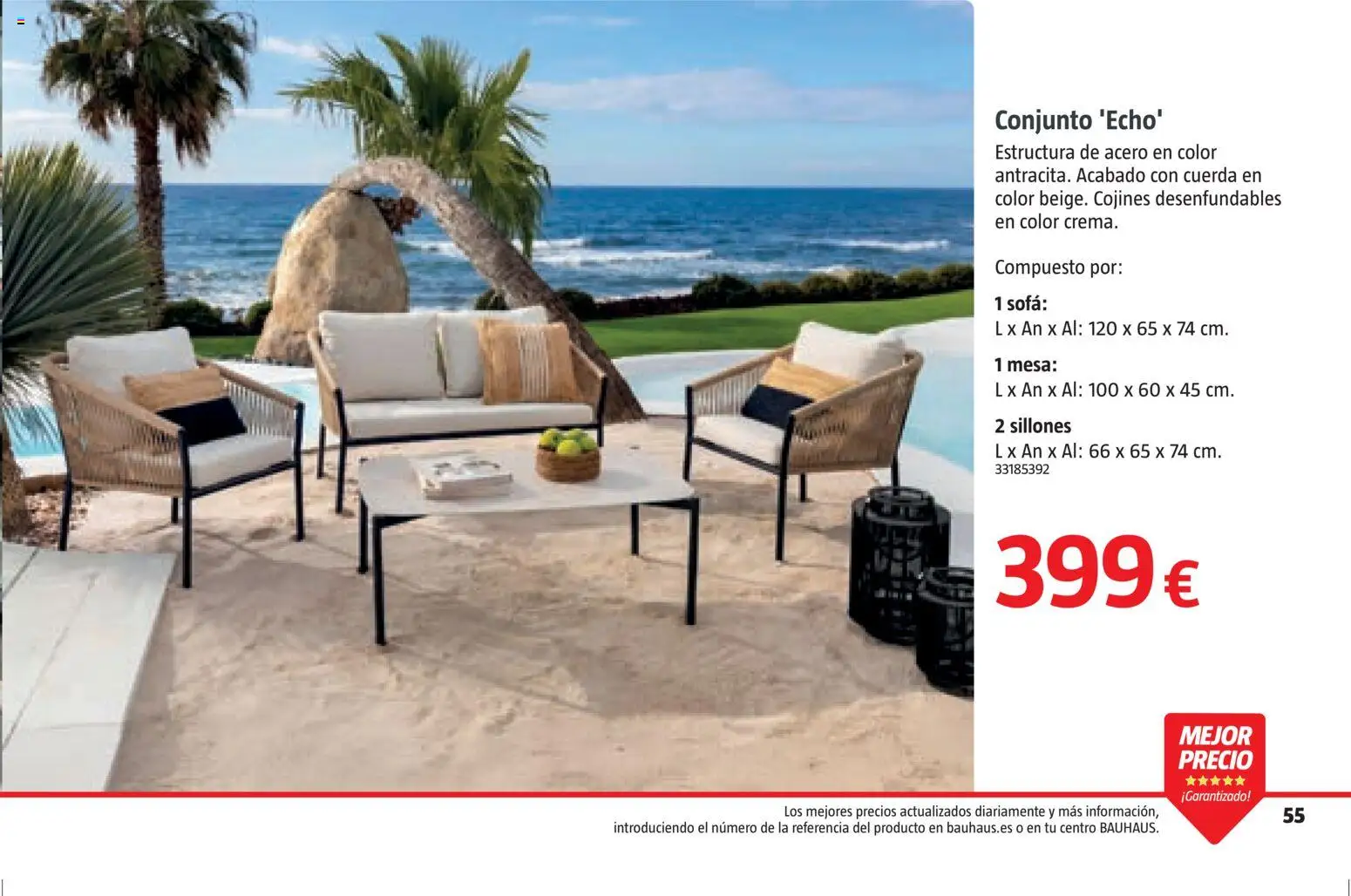 Bauhaus Verano │ válido desde el 16.03.2026 | Página: 55 | Productos: Sofá, Mesa