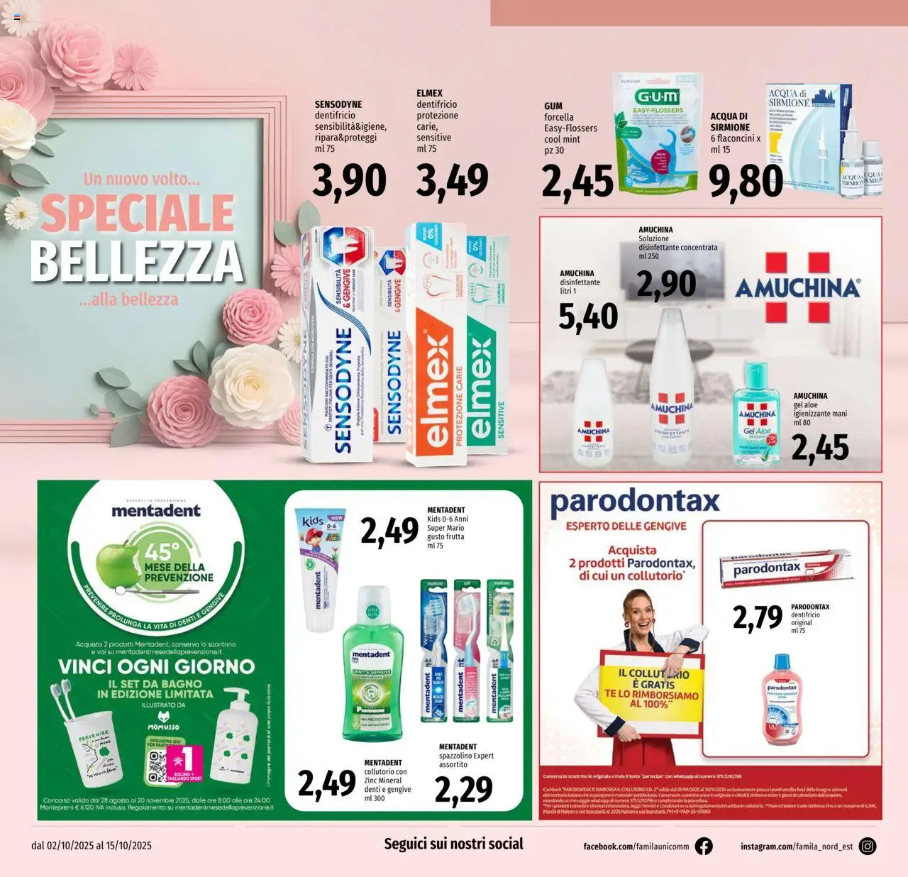Volantino Famila del 02.10.2025 | Pagina: 22 | Prodotti: Collutorio, Tè, Frutta, Bagno