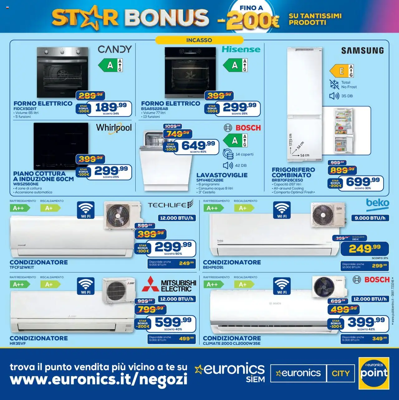 Volantino Euronics del 25.09.2025 | Pagina: 16 | Prodotti: Tè, Frigorifero, Frigorifero combinato, Forno elettrico