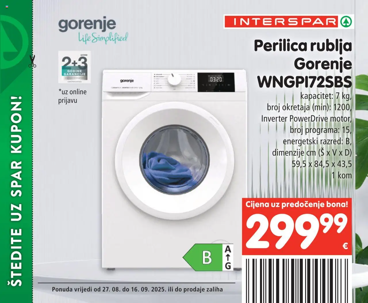 Interspar katalog | vrijedi od 27.08.2025 | Stranica: 17 | Proizvodi: Perilica rublja
