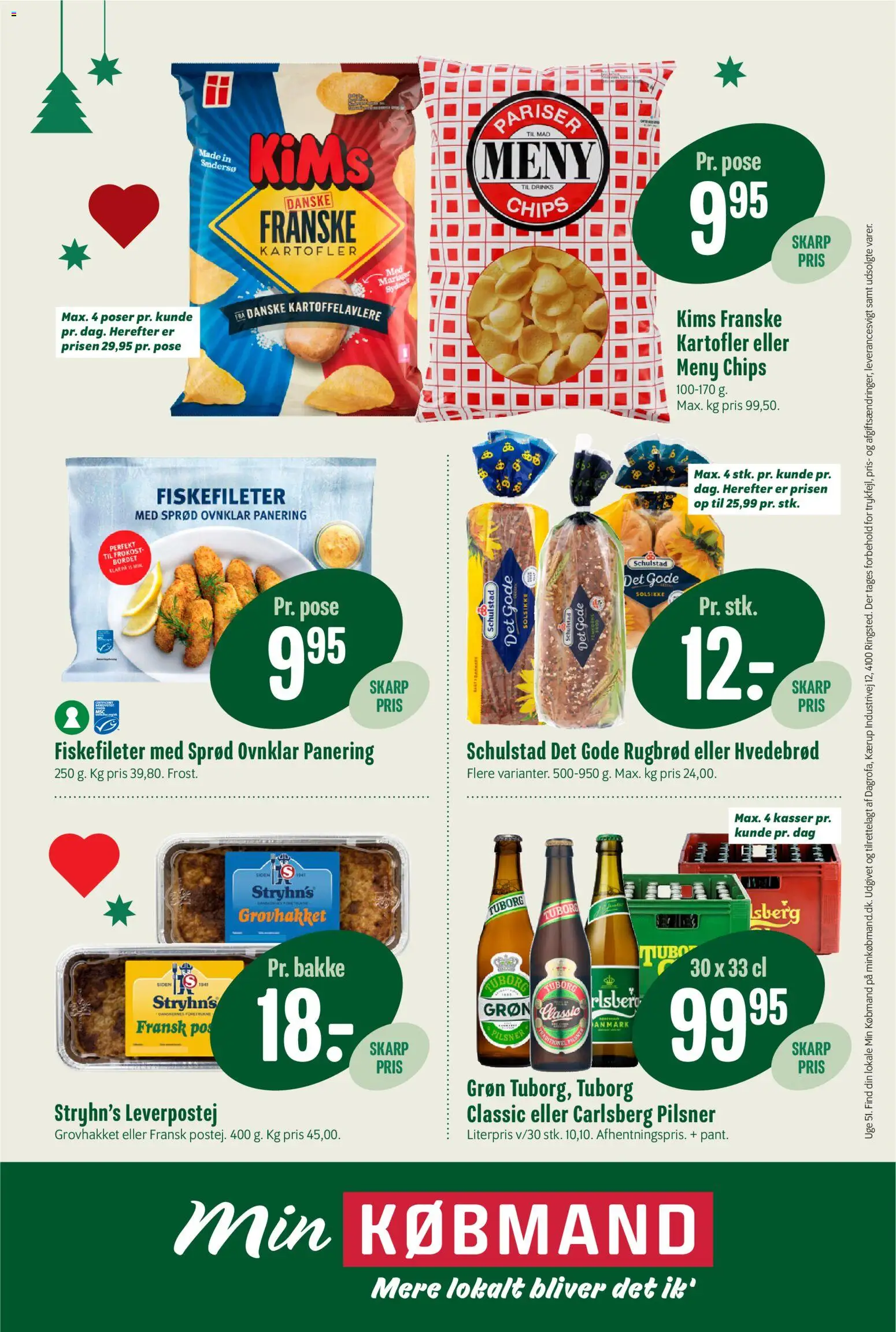 Min Købmand tilbudsavis – gyldig fra 12.12.2025 | Side: 25 | Produkter: Chips, Kartofler, Leverpostej, Rugbrød