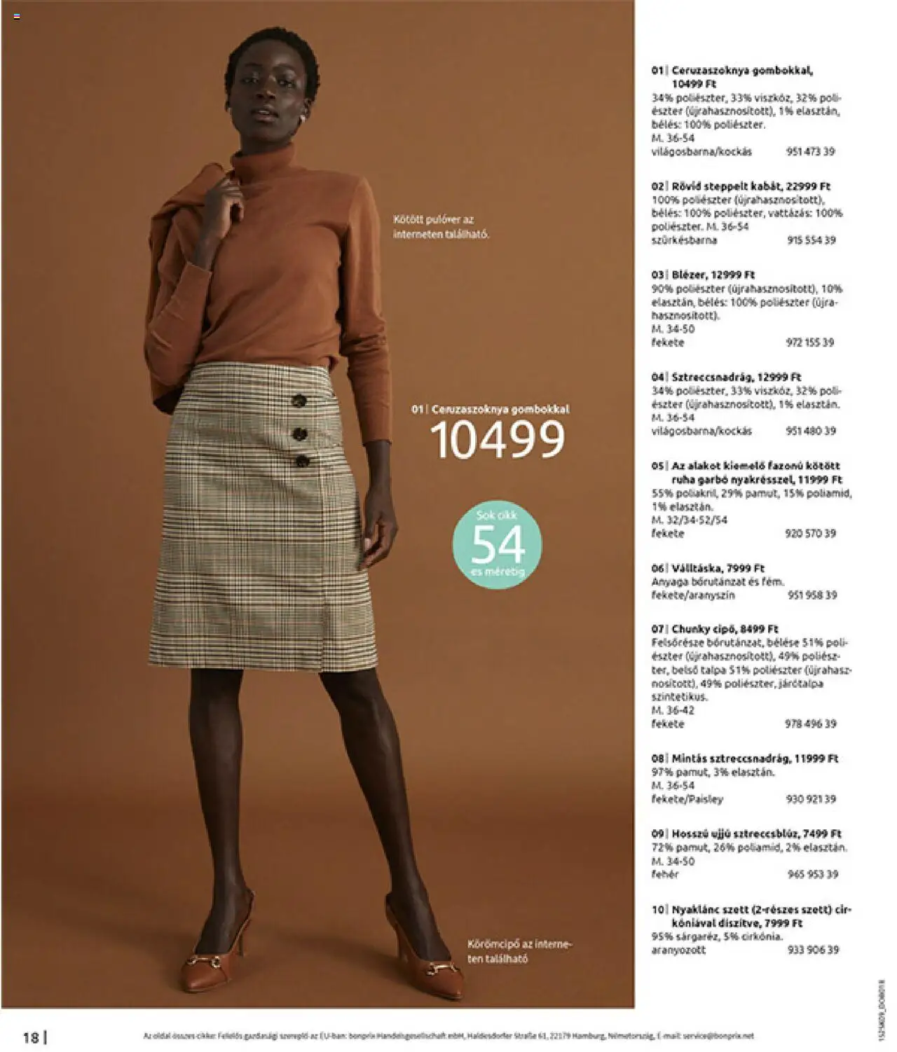 Bonprix akciós ujság - amely érvényes a következő dátumtól: 22.09.2025 | Oldal: 20 | Termékek: Garbó, Körömcipő, Ruha, Pulóver
