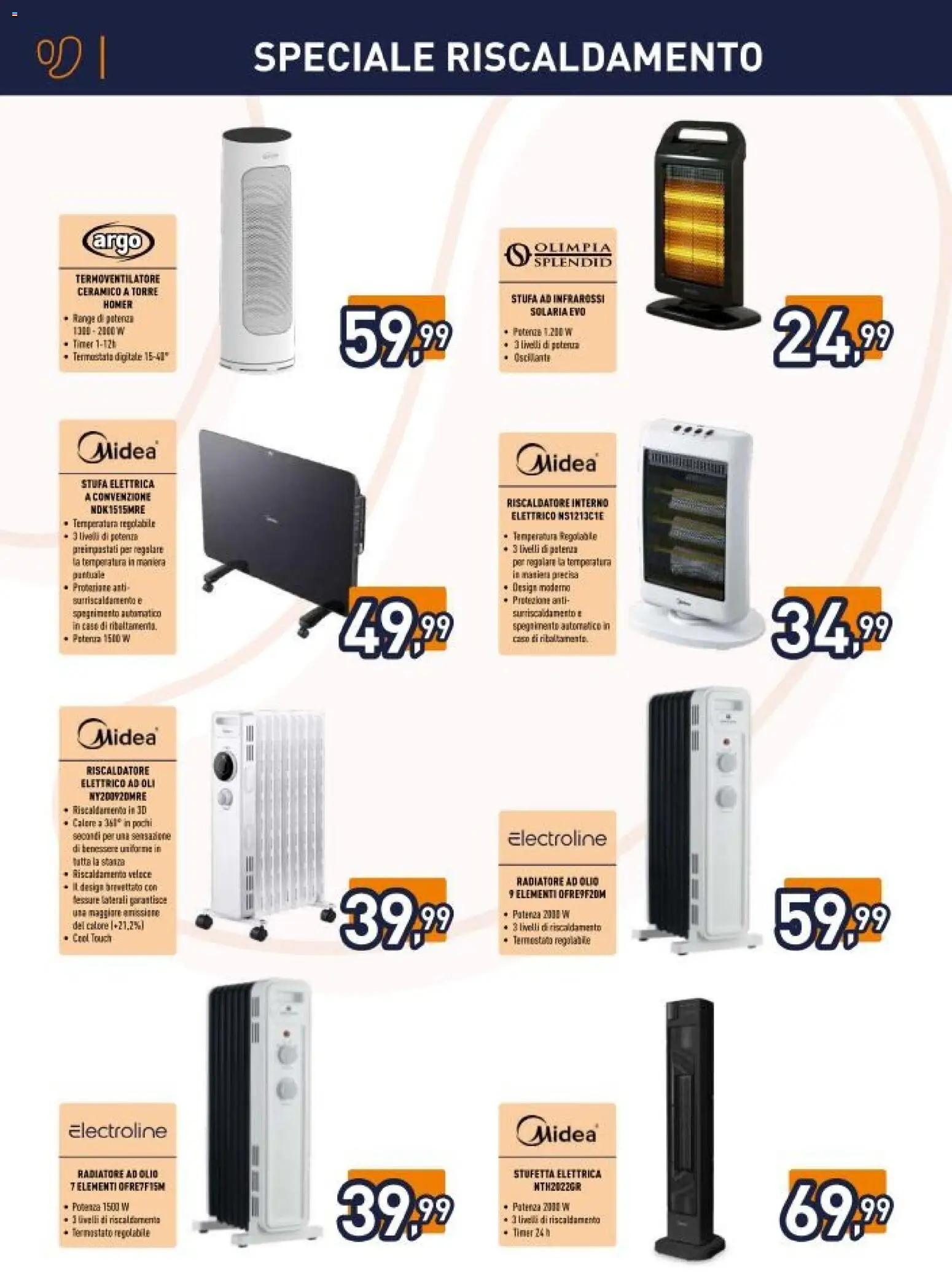 Volantino Unieuro del 19.01.2026 | Pagina: 6 | Prodotti: Stufa, Olio