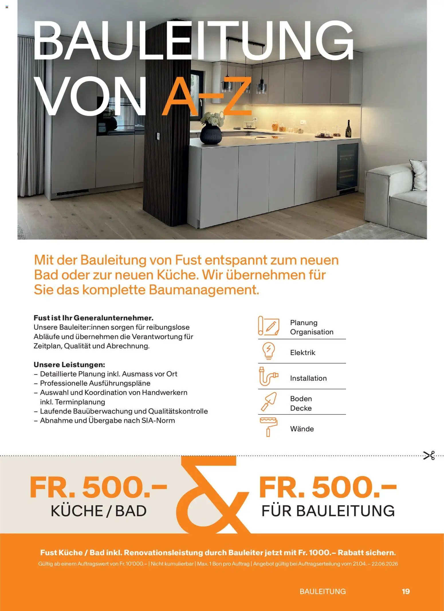 Fust aktionen Küchen- und Badezimmer – gültig ab 22.04.2026 | Seite: 19 | Produkte: Decke, Bad