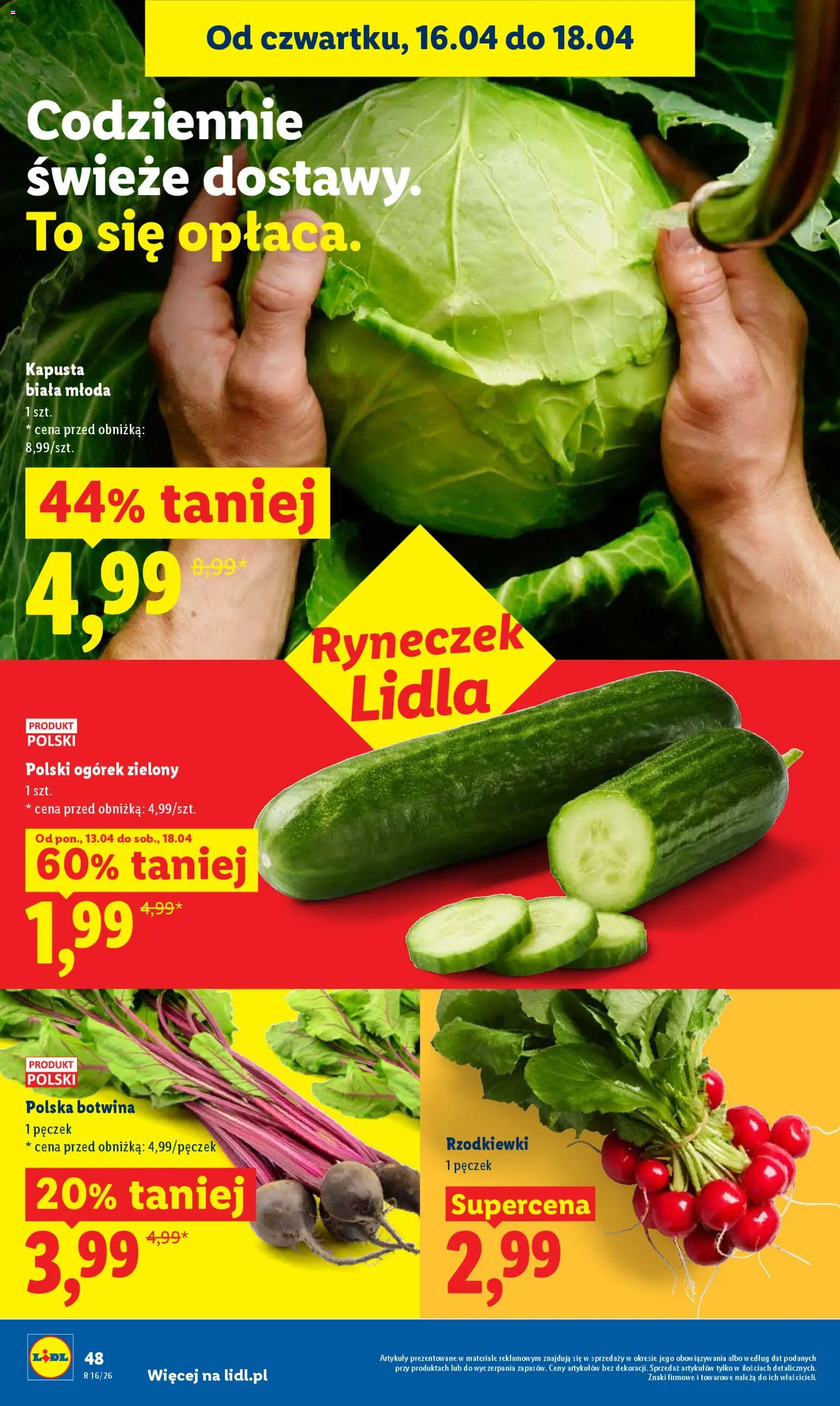 Lidl Polsko leták od 16.04.2026 | Strana: 48 | Produkty: Kapusta