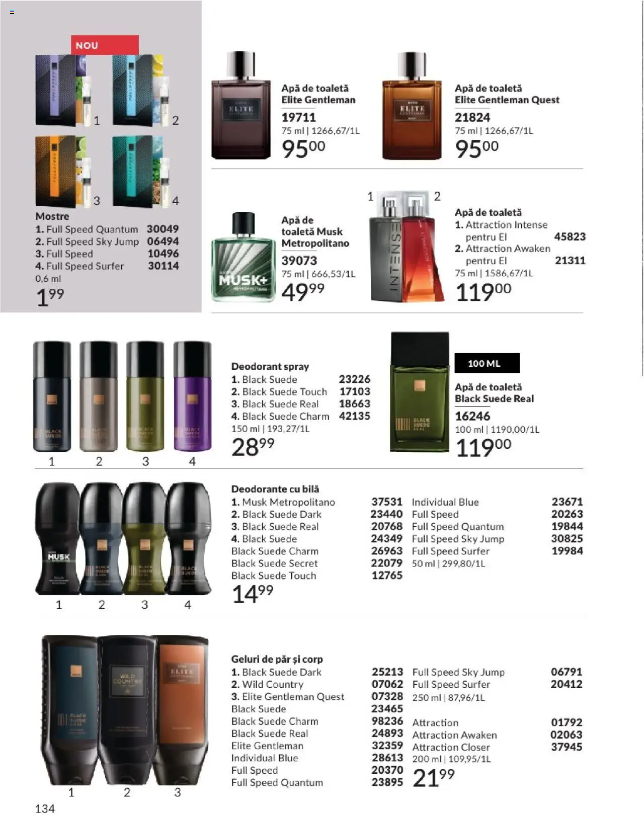 Catalog Avon - 06 2025 – valabil de la 01.06.2025 | Pagină: 134 | Produse: Toaletă, Apă de toaletă, Deodorant, Apă