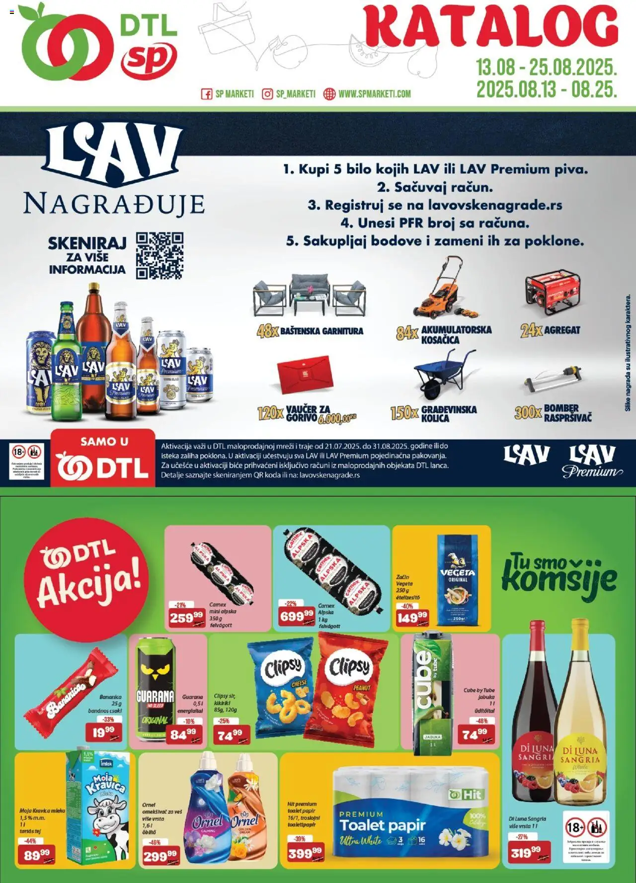 Senta Promet katalog - važi od 13.08.2025 | Strana: 1 | Proizvode: Kolica, Moja kravica, Mleko, Omekšivač za veš