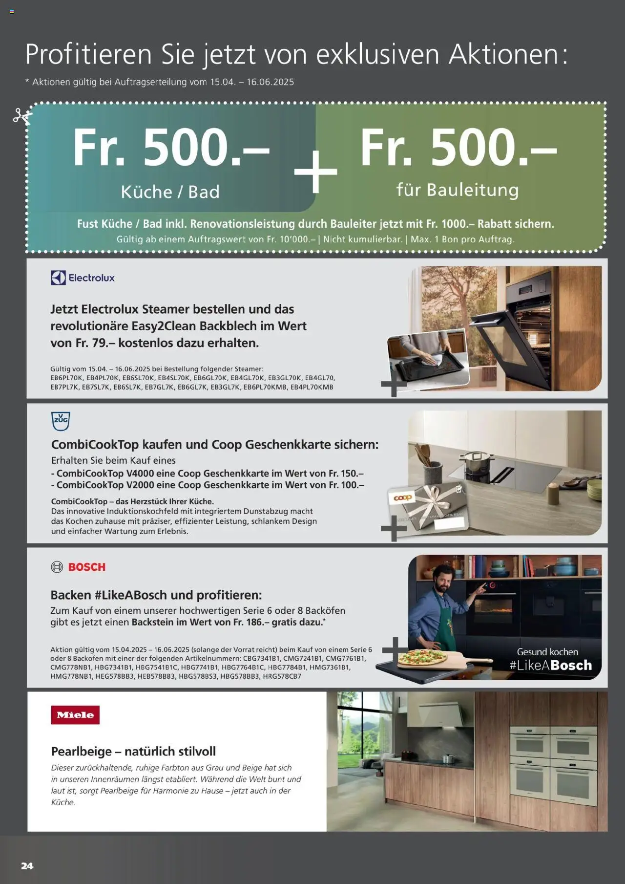 Fust Prospekt KücheBad ab 05.05.2025 | Seite: 24 | Produkte: Backofen, Dunstabzug, Miele, Bosch