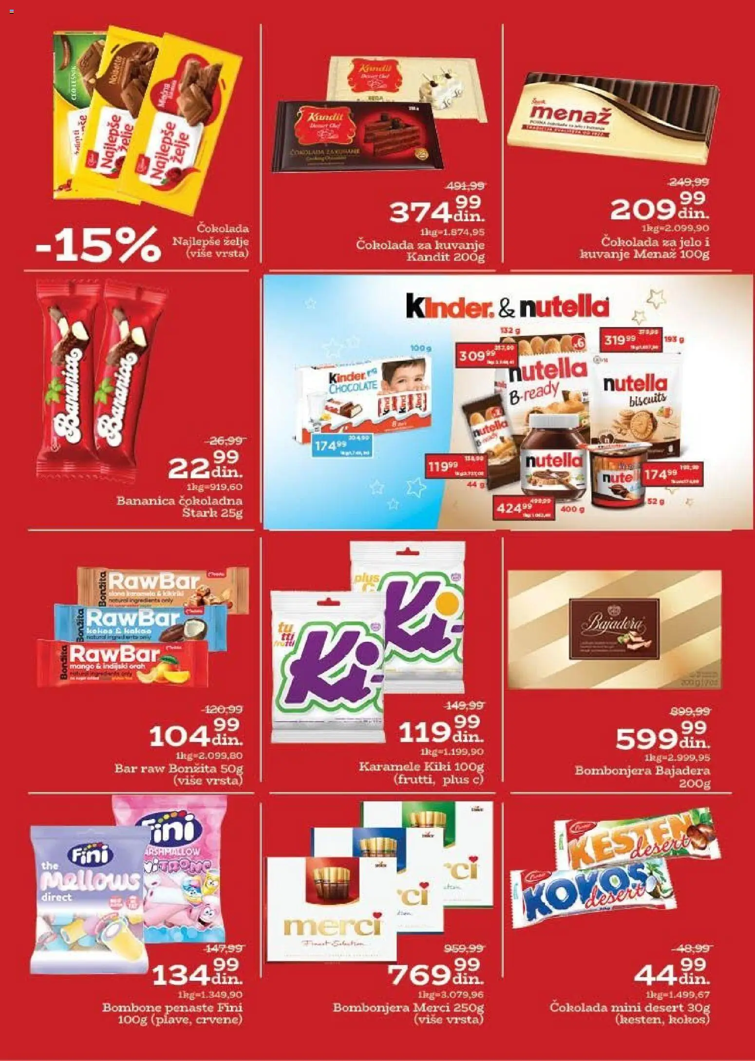 Univerexport katalog - važi od 08.12.2025 | Strana: 18 | Proizvode: Čokolada za kuvanje, Mango, Merci, Čokolada