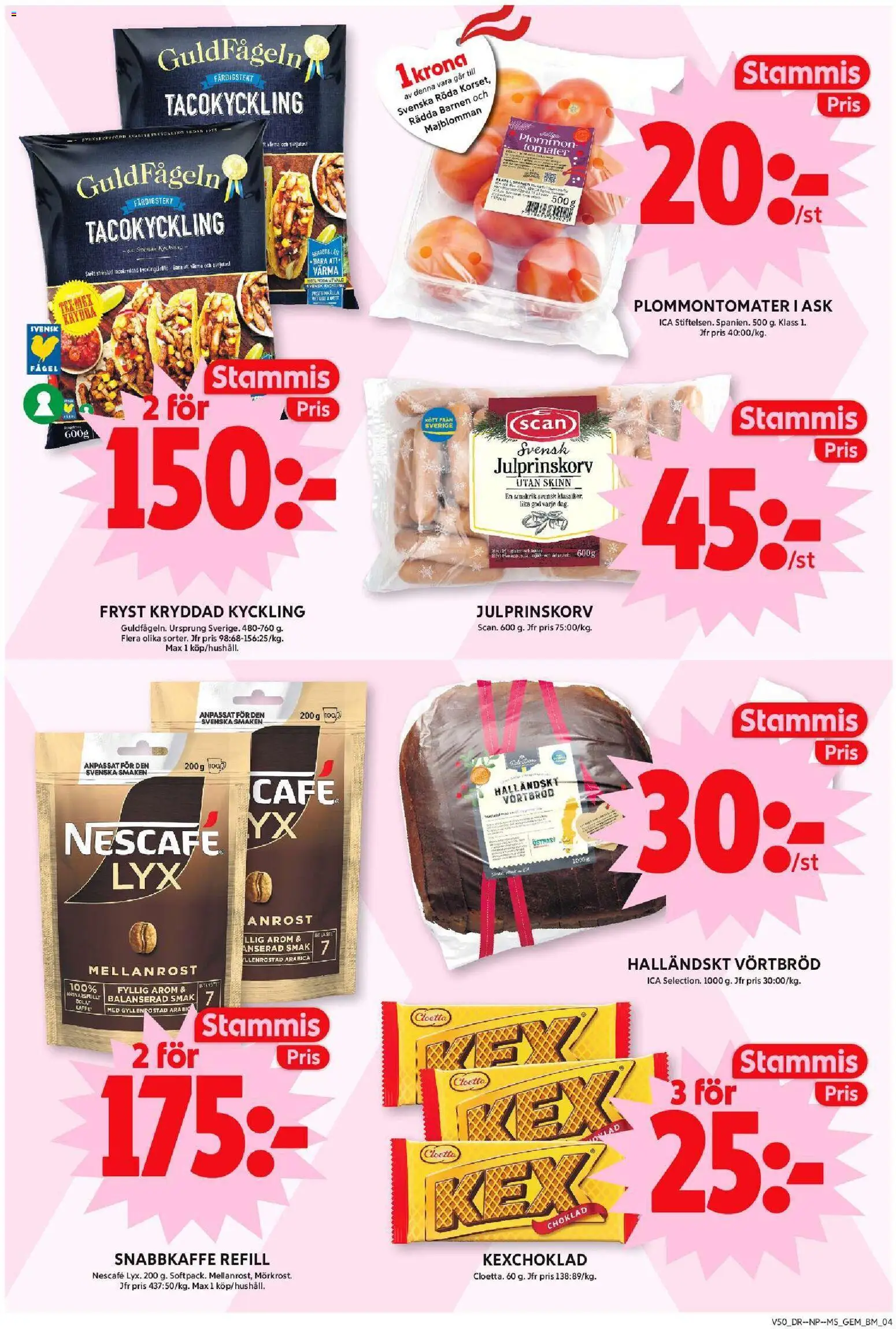 ICA Maxi reklamblad aktuell från 08.12.2025 | Sida: 6 | Produkter: Plommon, Kaffe, Choklad, Tomater