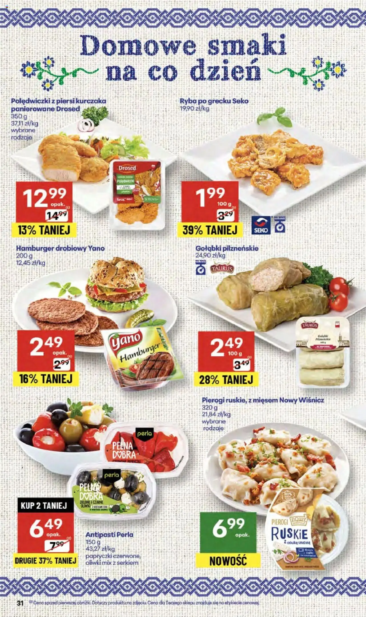 Delikatesy Centrum Gazetka od 09.10.2025 | Strona: 31 | Produkty: Piersi, Hamburger, Ryba po grecku, Ryba