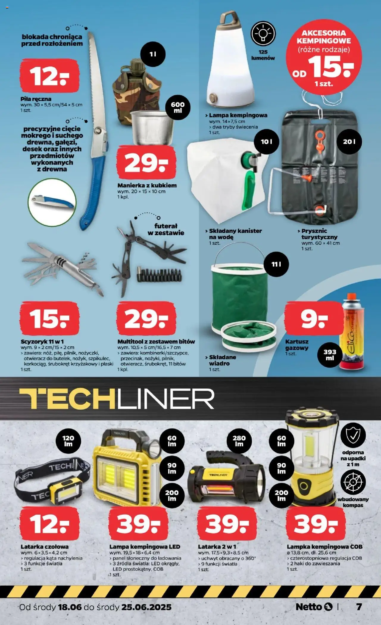 Netto gazetka - Non Food od 18.06.2025 | Strona: 7 | Produkty: Multitool, Prysznic, Lampa, Latarka czołowa