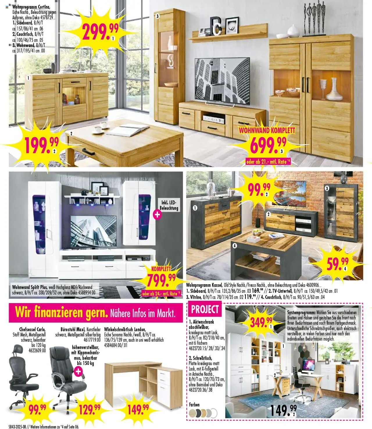 SB Möbel Boss Prospekt 	 – gültig ab 18.10.2025 | Seite: 8 | Produkte: Wohnwand, Chefsessel