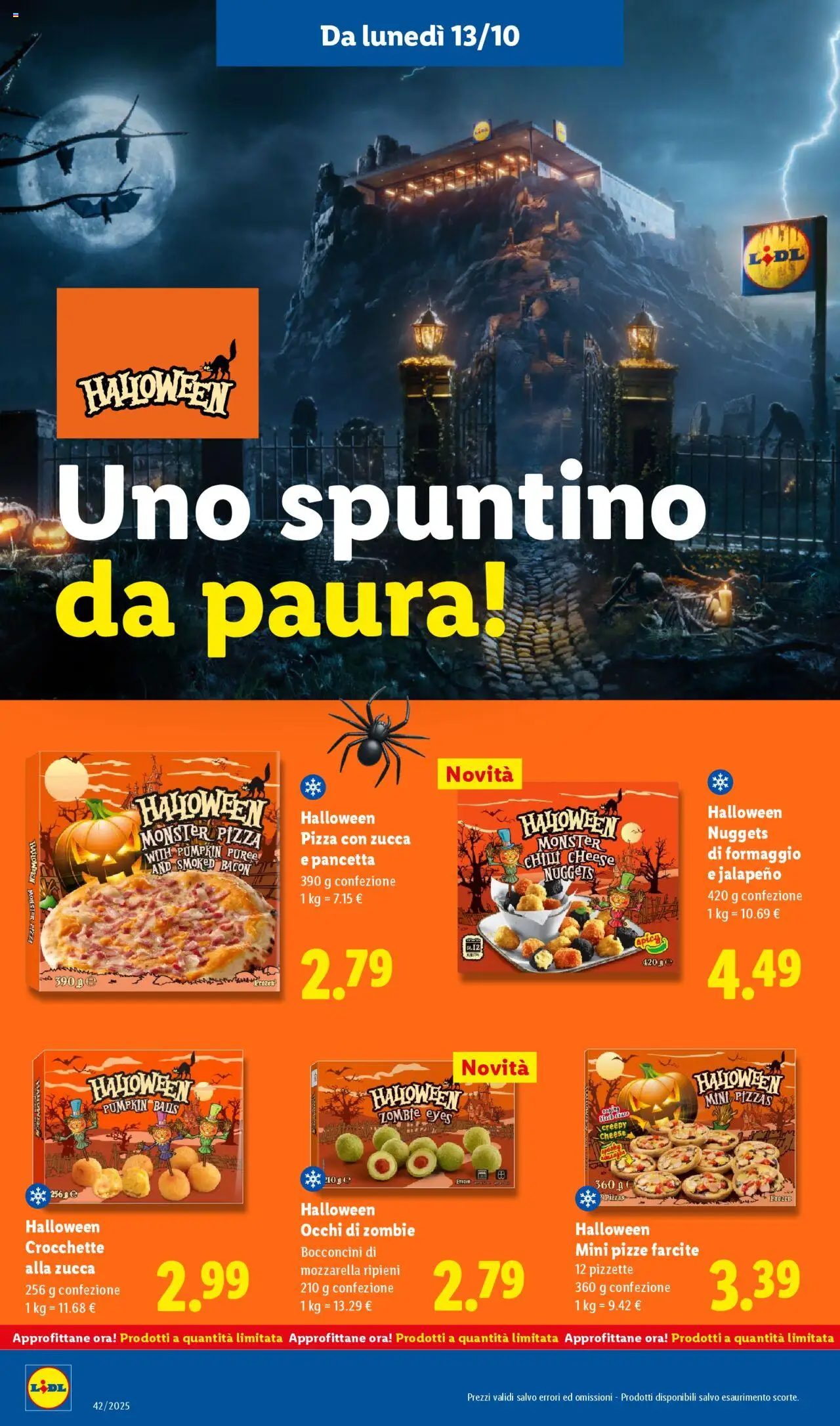 Volantino Lidl del 13.10.2025 | Pagina: 24 | Prodotti: Nuggets, Formaggio, Crocchette, Zucca