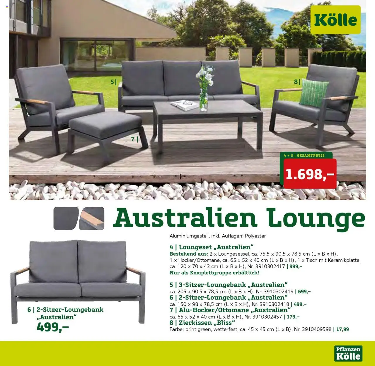 Pflanzen-Kölle Gartenmöbel Katalog 2025 – gültig ab 22.01.2025 | Seite: 27 | Produkte: Tisch