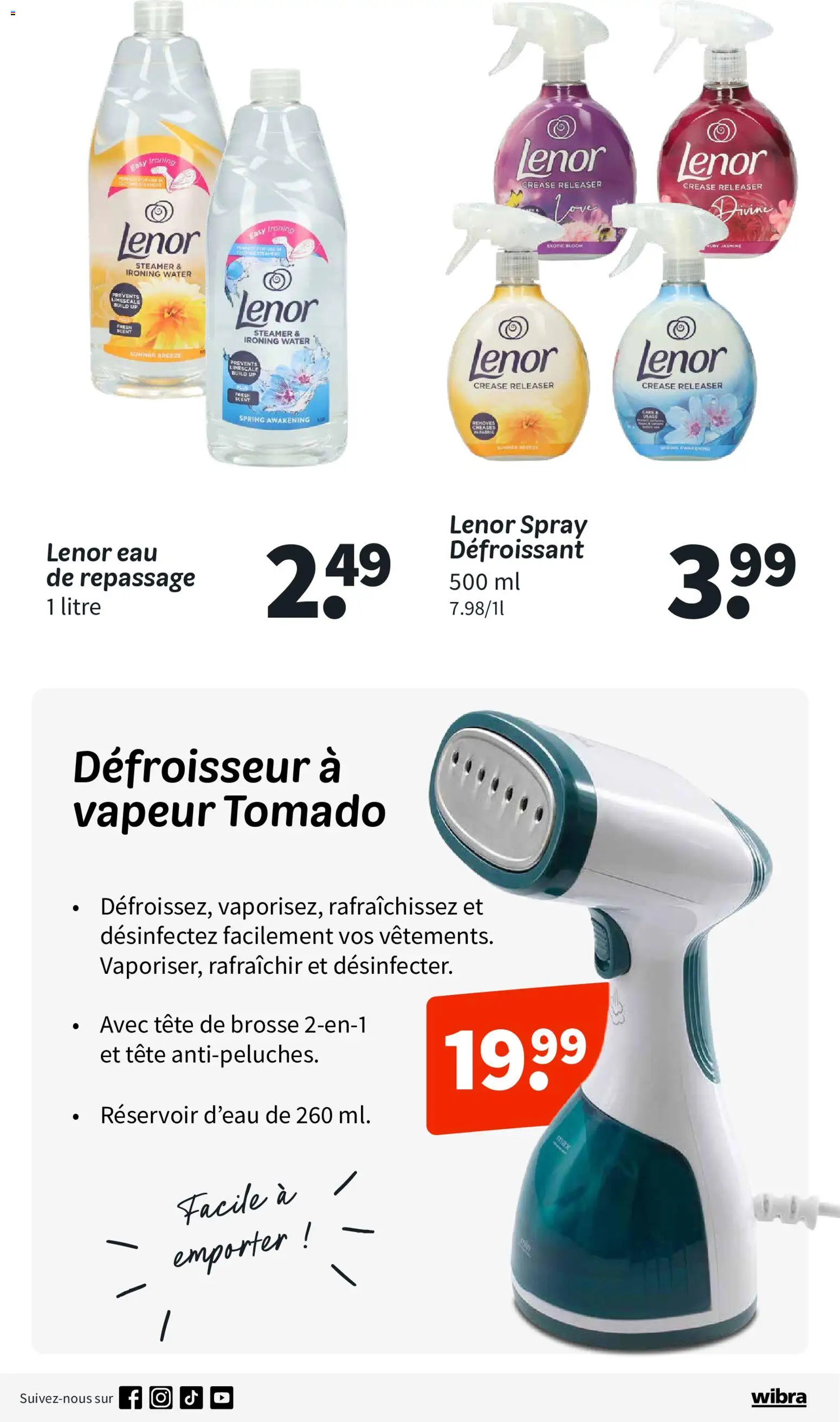 {H1} | Page: 3 | Produits: Lenor, Brosse, Réservoir d'eau