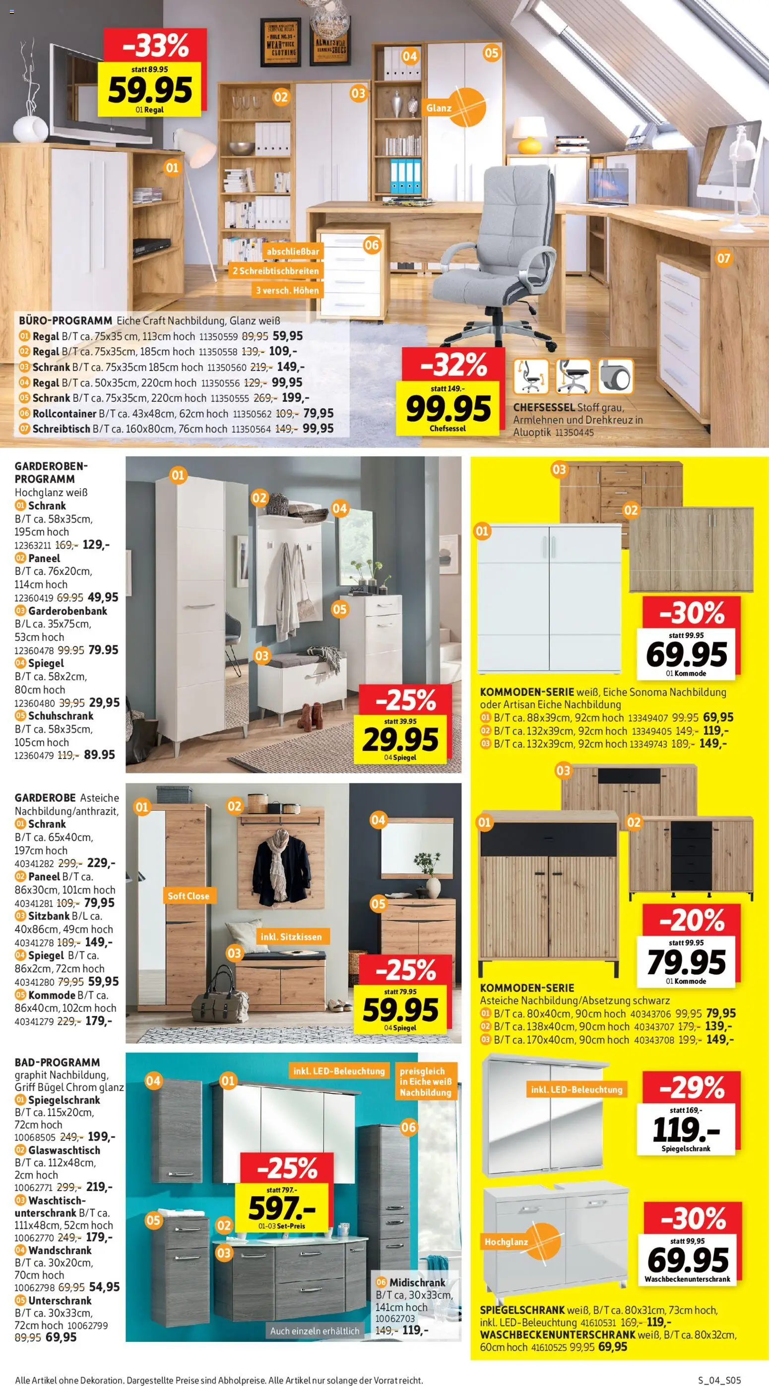 Sconto Prospekt 	 – gültig ab 25.02.2026 | Seite: 5 | Produkte: Schrank, Waschtisch, Spiegelschrank, Unterschrank