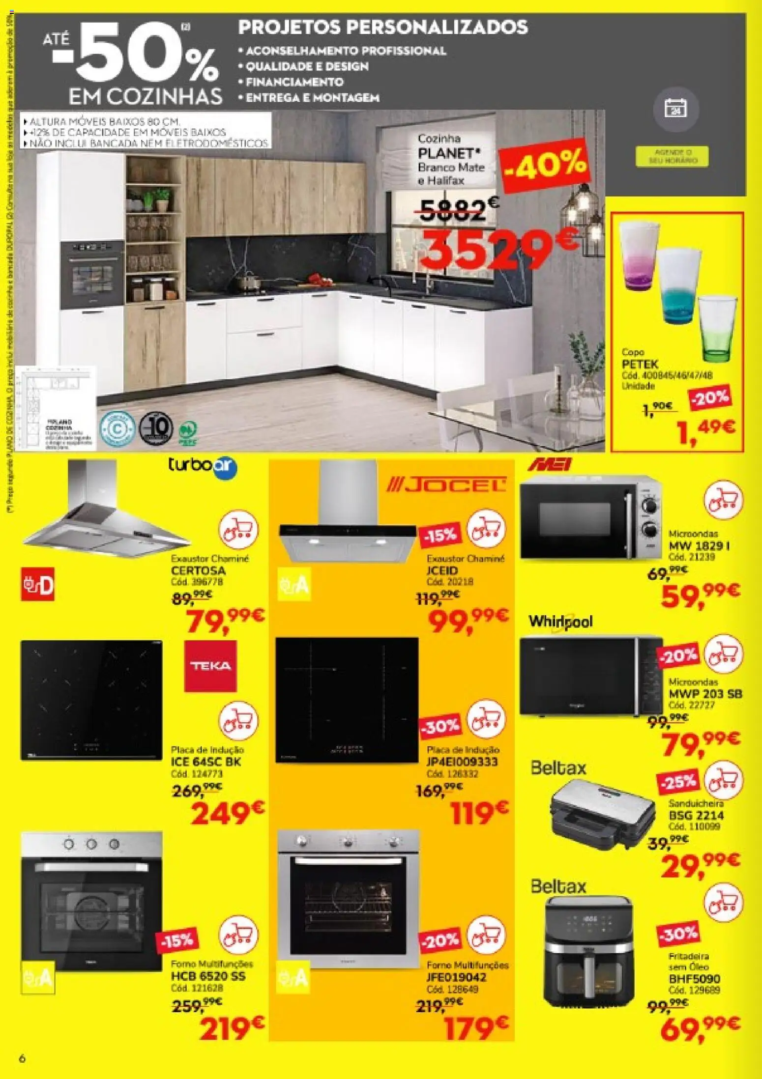 Conforama folheto │ válido de 15.01.2026 | Página: 6 | Produtos: Exaustor, Sanduicheira, Whirlpool, Microondas