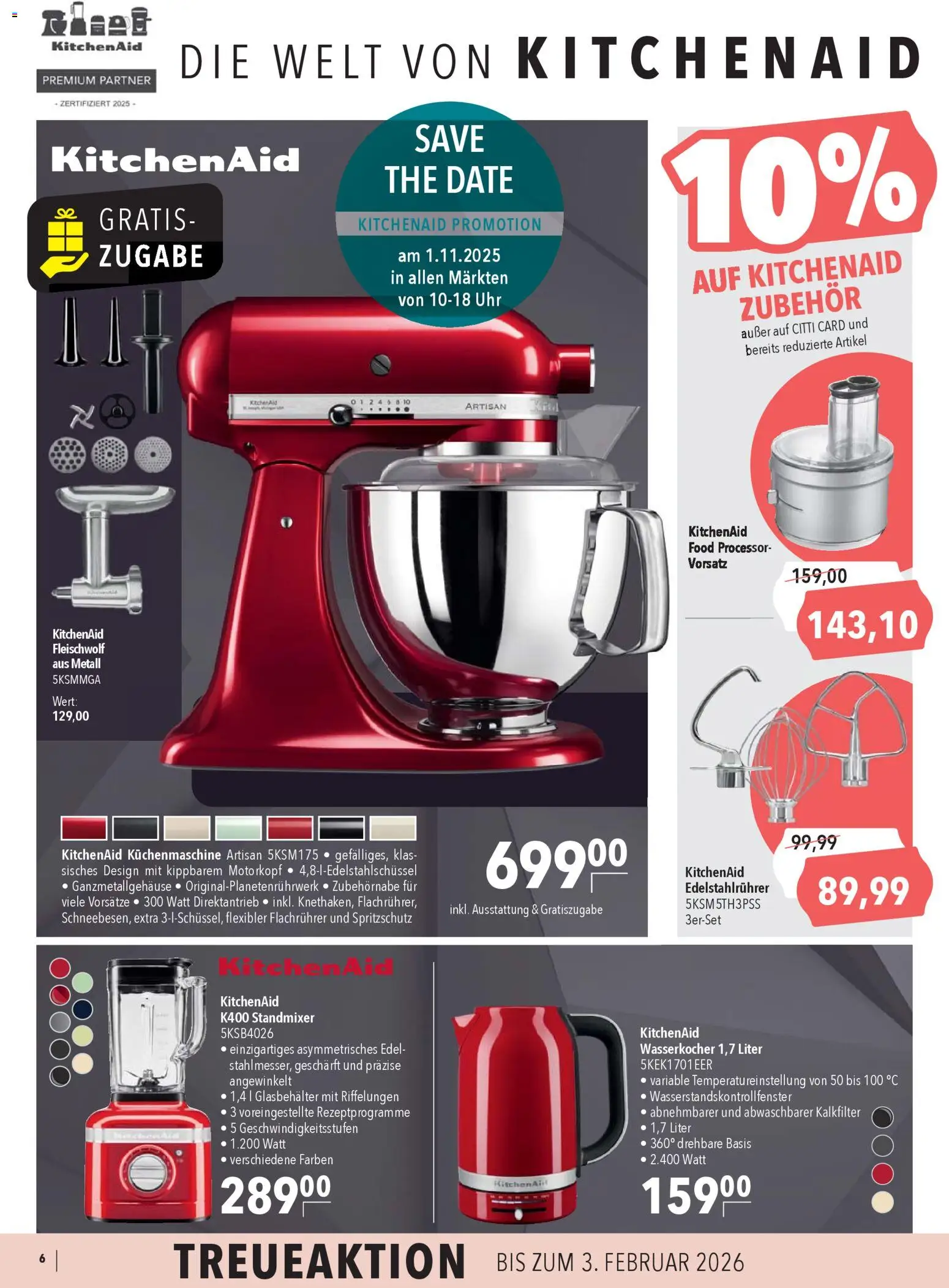 CITTI Markt  Markenwelten – gültig ab 29.10.2025 | Seite: 6 | Produkte: Wasserkocher, Uhr