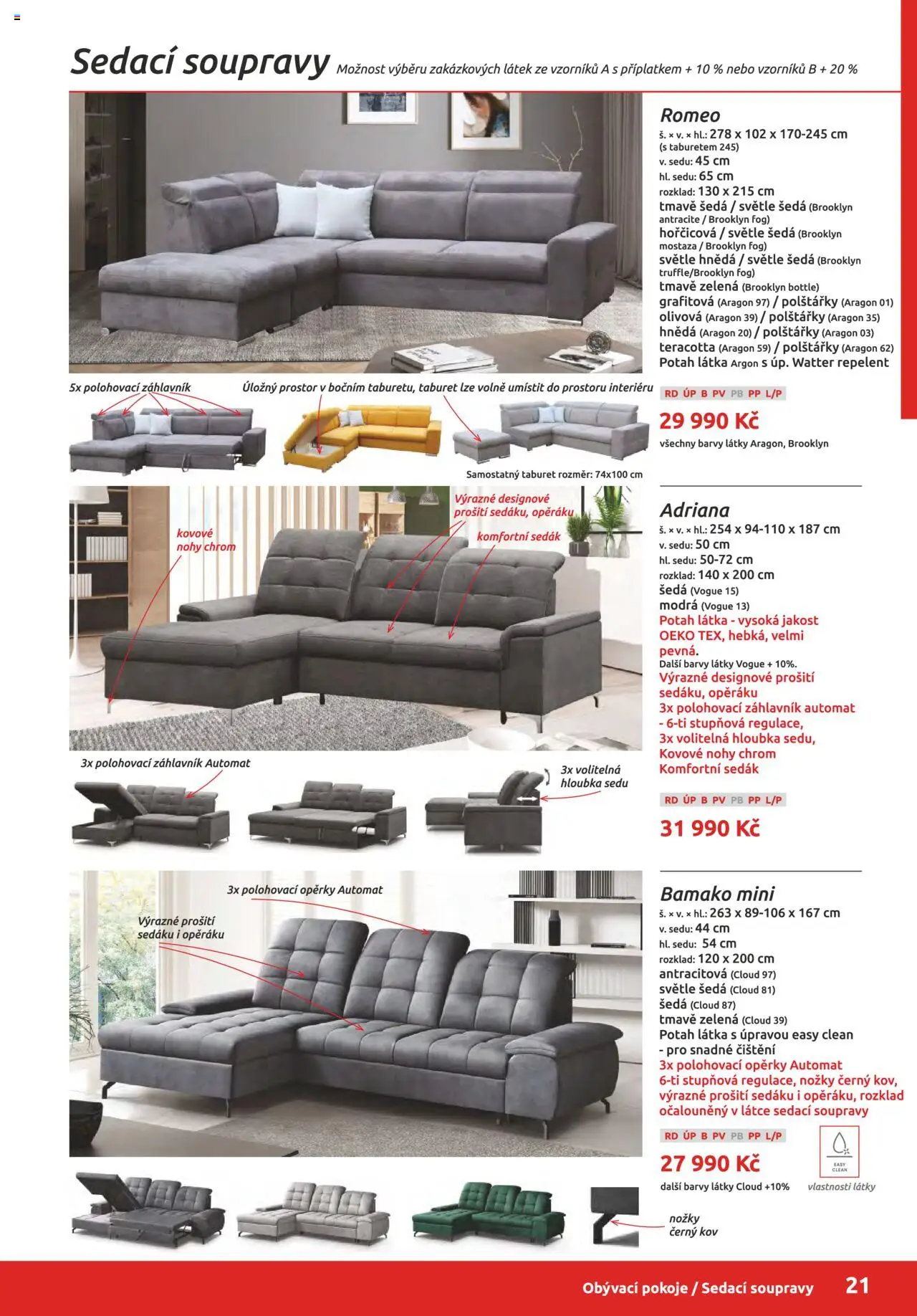 ORFA nábytek katalog 2025-2026 od 01.10.2025 | Strana: 21 | Produkty: Polštářky, Taburet, Repelent, Barvy