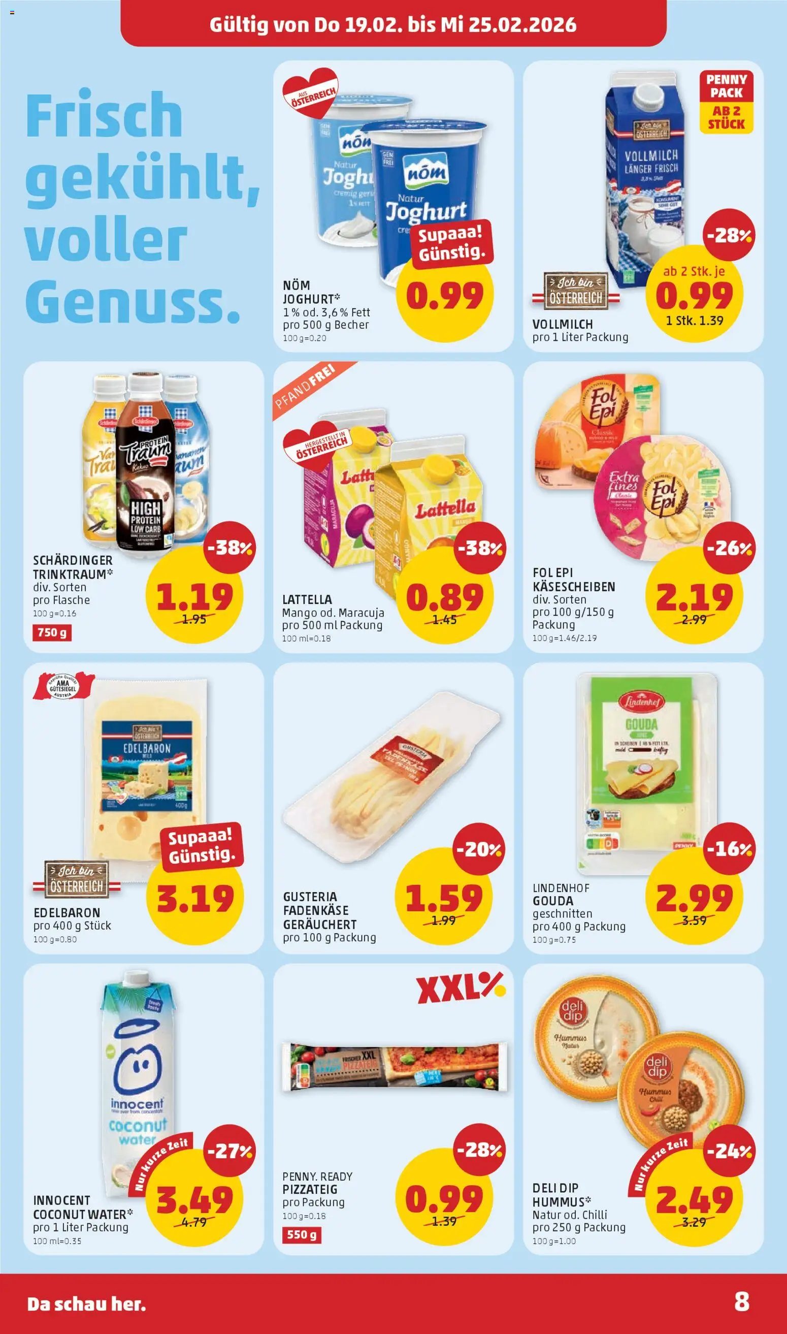 Penny Markt Flugblatt gültig ab 19.02.2026 | Seite: 8 | Produkte: Mango, Joghurt