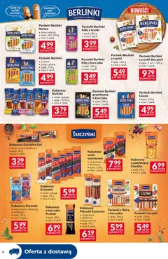 Makro Gazetka - Dystrybucja do sklepów od 16.09.2025 | Strona: 4 | Produkty: Parówki z szynki, Kabanosy z kurczaka, Kabanosy, Parówki