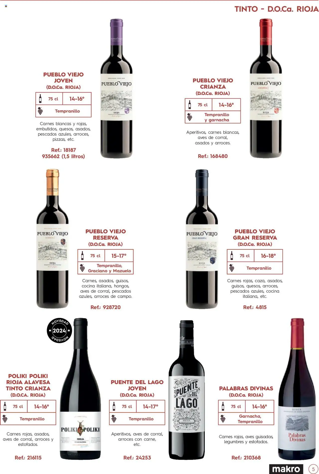 Makro Guia de vinos │ válido desde el 02.01.2025 | Página: 5 | Productos: Cocina