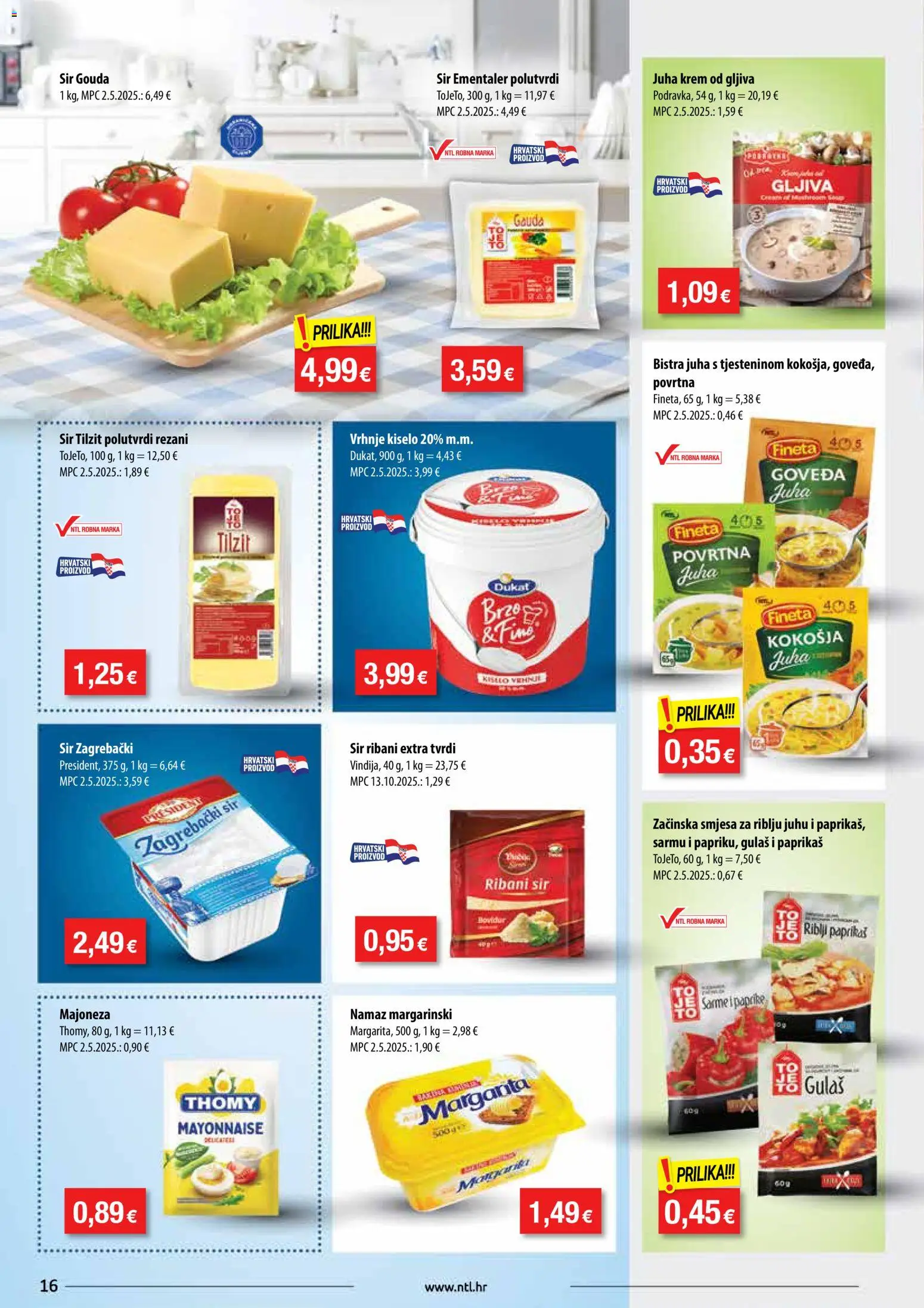 NTL katalog | vrijedi od 11.02.2026 | Stranica: 16 | Proizvodi: Gauda, Paprika, Gouda, Namaz