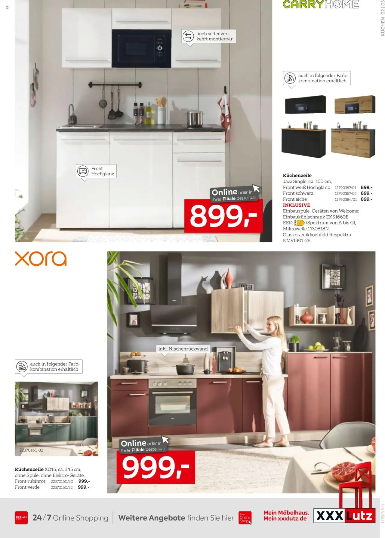 XXXL Lutz Nr. 1 bei Küchen - gültig ab dem 11.08.2025 | Seite: 3 | Produkte: Mikrowelle, Küchenzeile