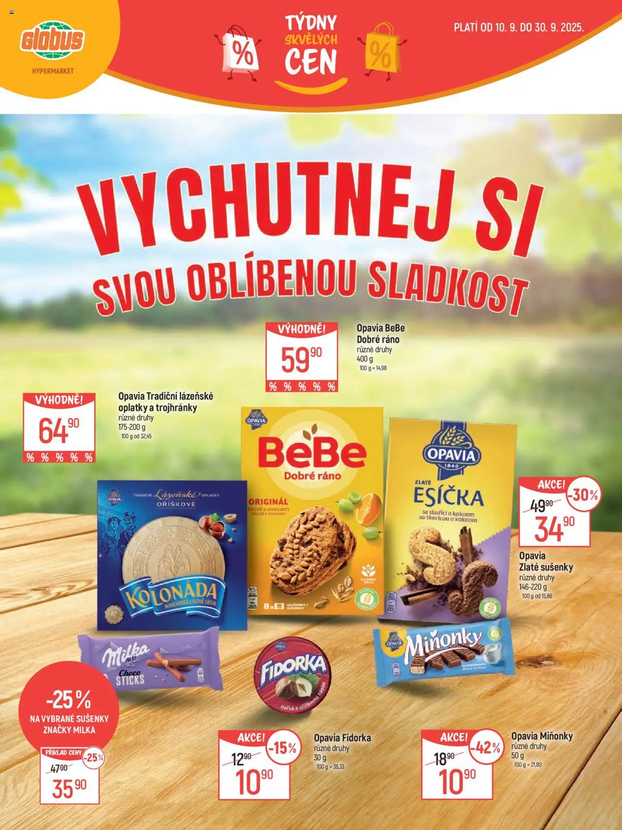 Globus leták - Praha Černý Most od 10.09.2025 | Strana: 13 | Produkty: Milka, Oplatky, Bebe, Sušenky