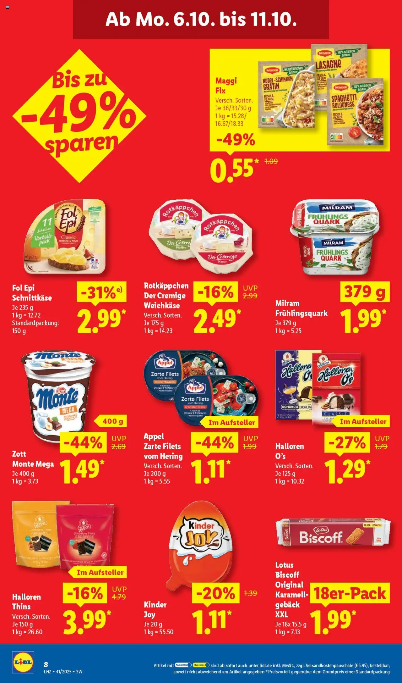 Lidl Prospekt Nagold – gültig ab 06.10.2025 | Seite: 16 | Produkte: Maggi, Quark, Milram, Pfeffer