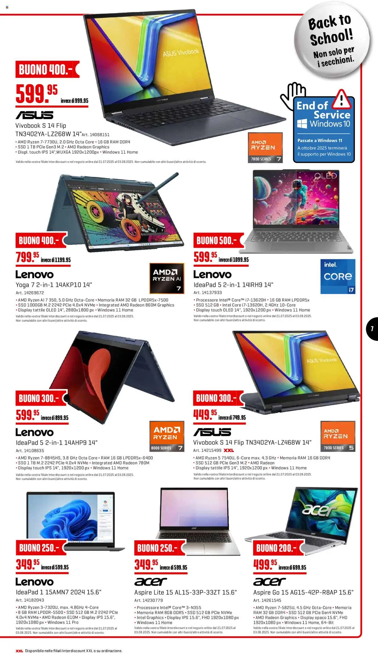 Interdiscount Aktionen IT ab 21.07.2025 | Seite: 7 | Produkte: Lenovo