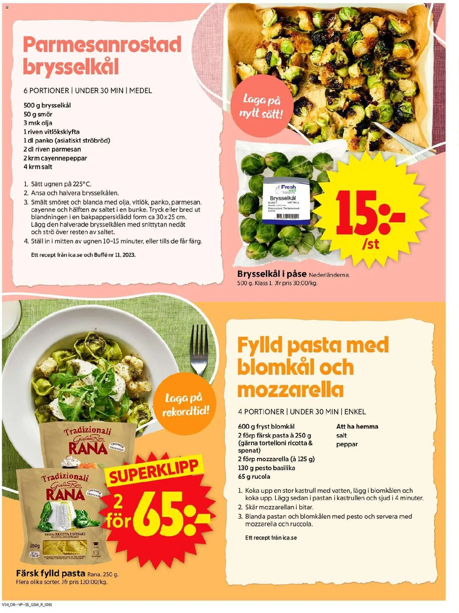 ICA Supermarket reklamblad aktuell från 19.01.2026 | Sida: 6 | Produkter: Peppar, Blomkål, Basilika, Pesto