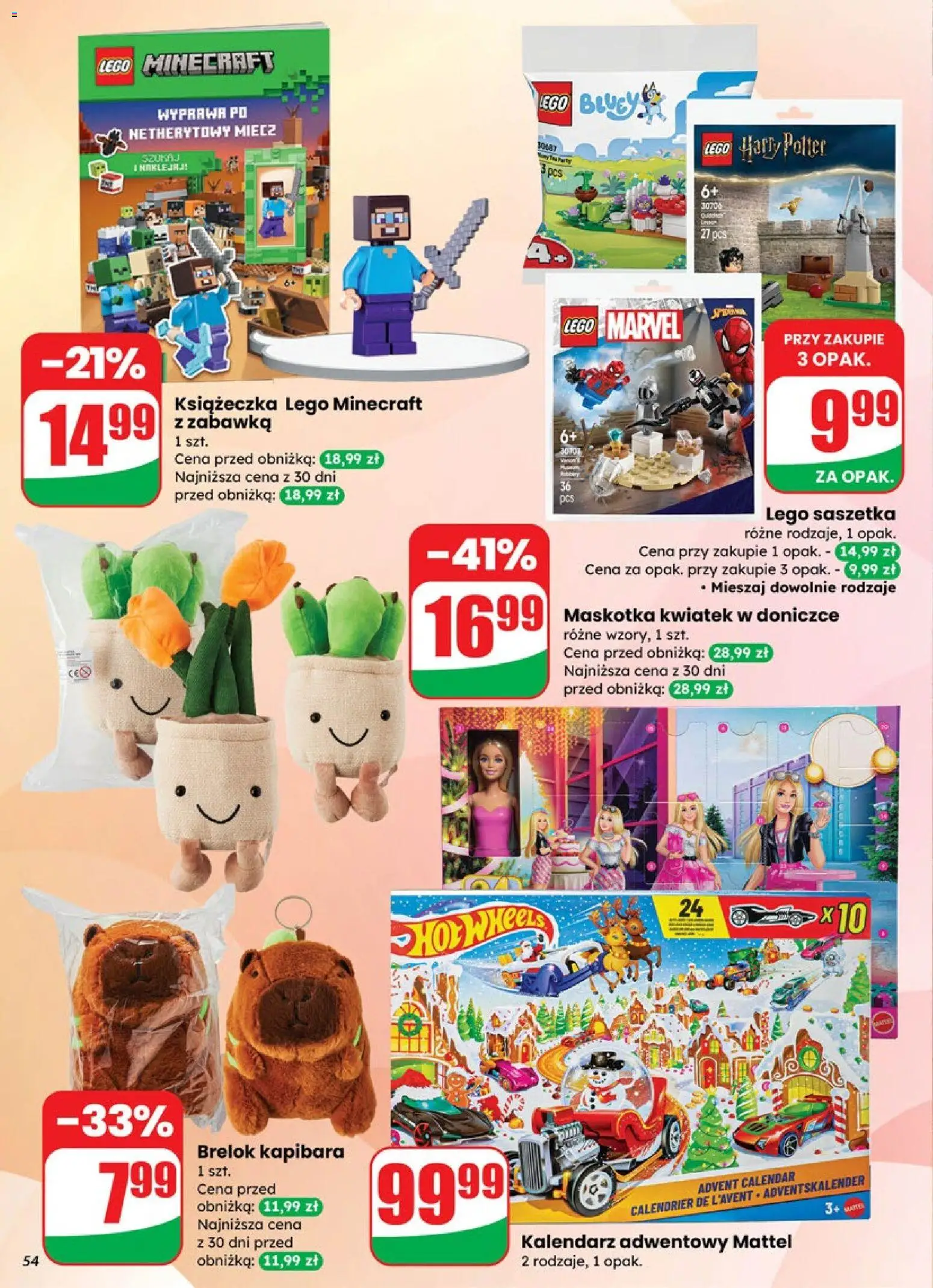 Dino Gazetka od 29.10.2025 | Strona: 54 | Produkty: Kalendarz adwentowy, Kalendarz, Lego