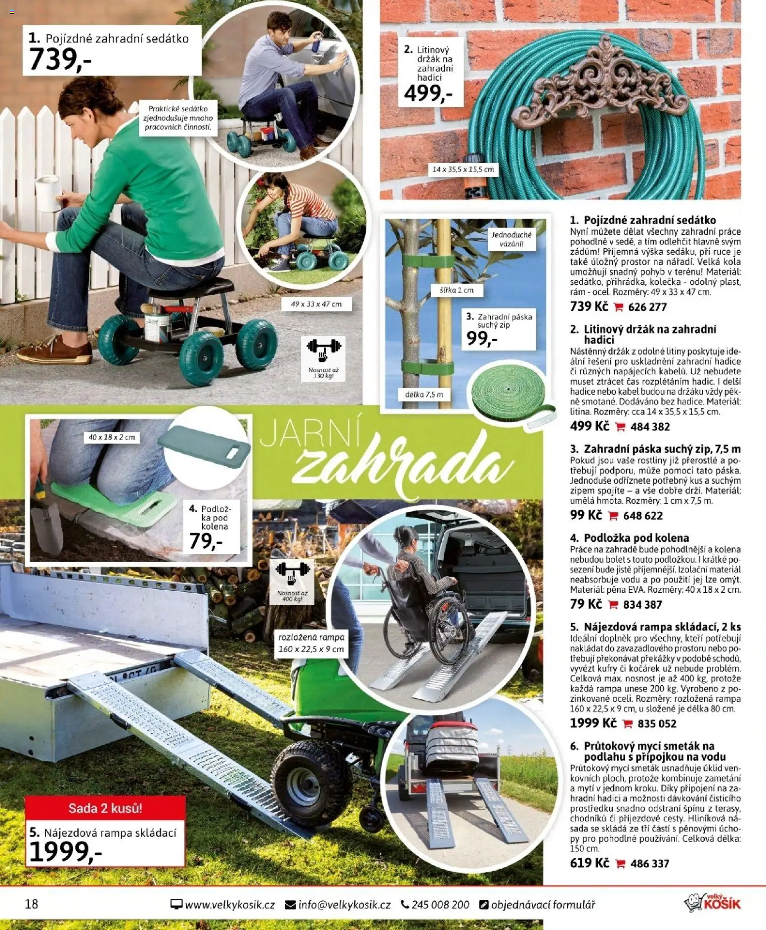 Velký Košík katalog duben 2026 od 01.04.2026 | Strana: 18 | Produkty: Zahrada, Zahradní hadice, Rostliny, Kufry