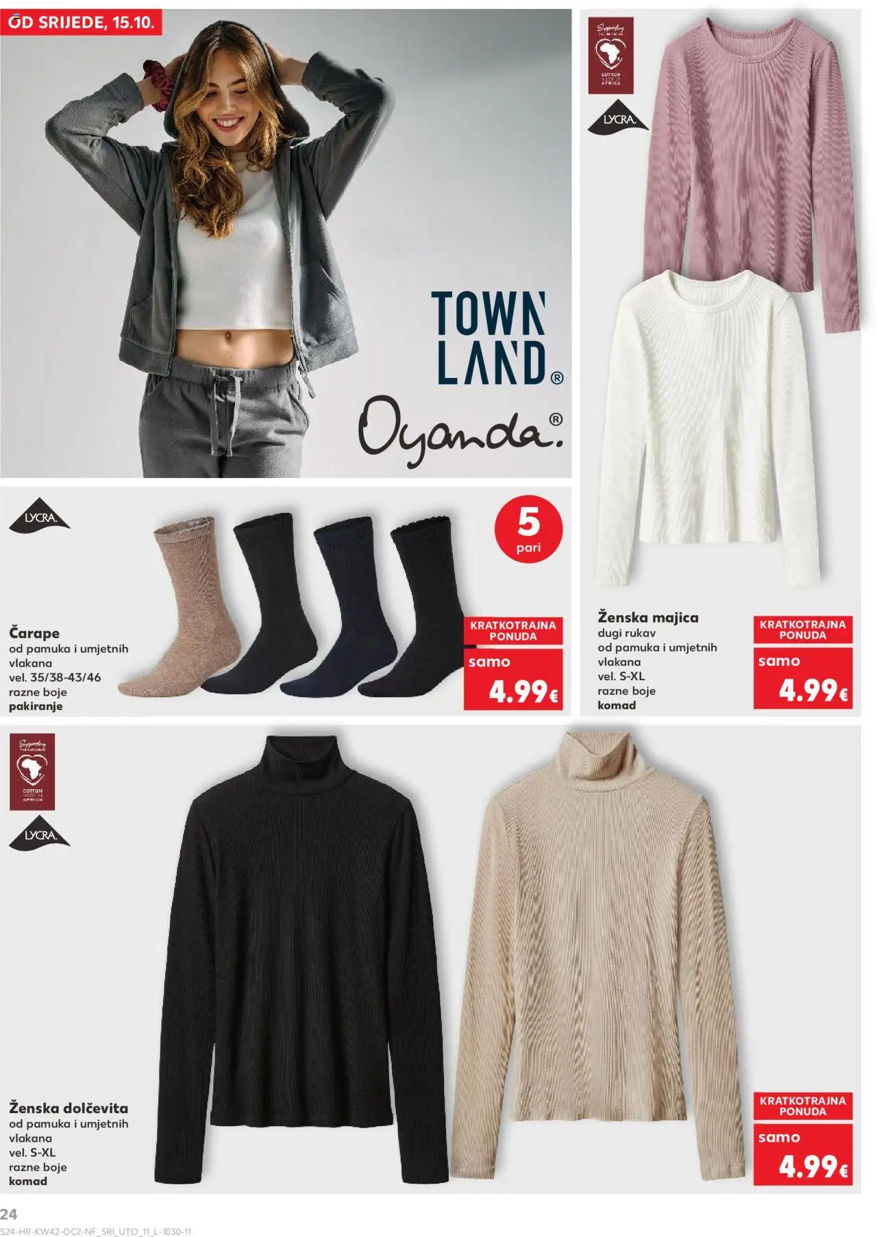 Kaufland katalog | vrijedi od 15.10.2025 | Stranica: 24 | Proizvodi: Majica, Čarape