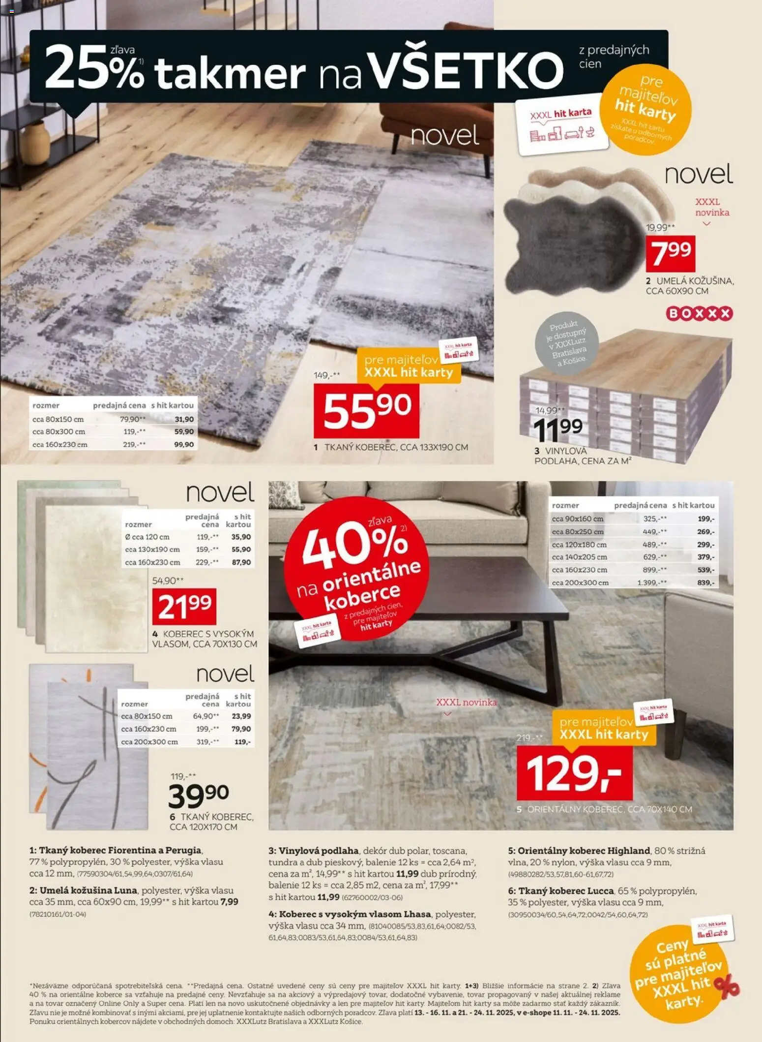 Nové XXXLutz akcie – leták je platný od 10.11.2025 | Strana: 14 | Produkty: Koberec, Koberce