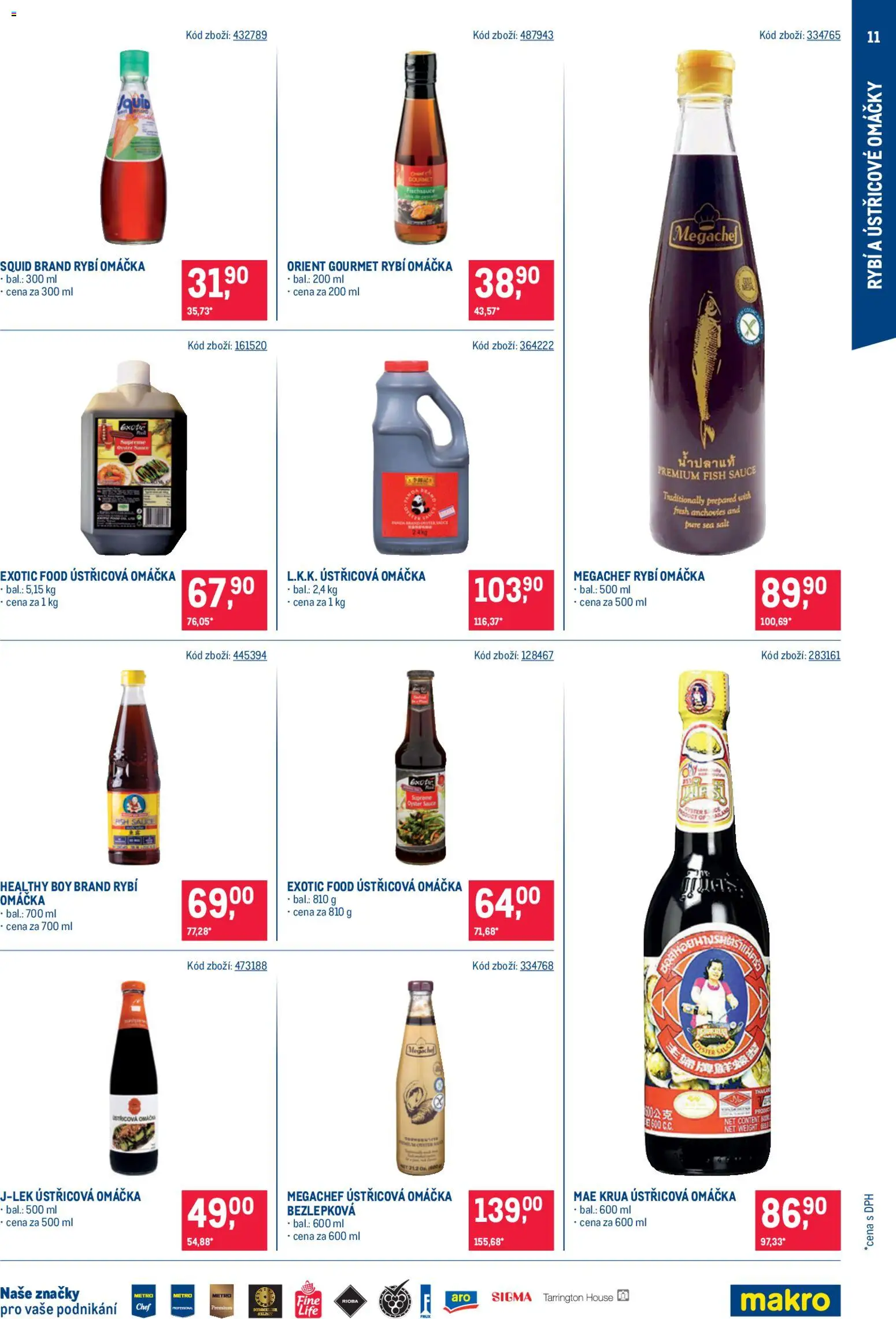 Makro leták - Asie od 28.01.2026 | Strana: 11 | Produkty: Gourmet, Ústřicová omáčka, Rybí omáčka