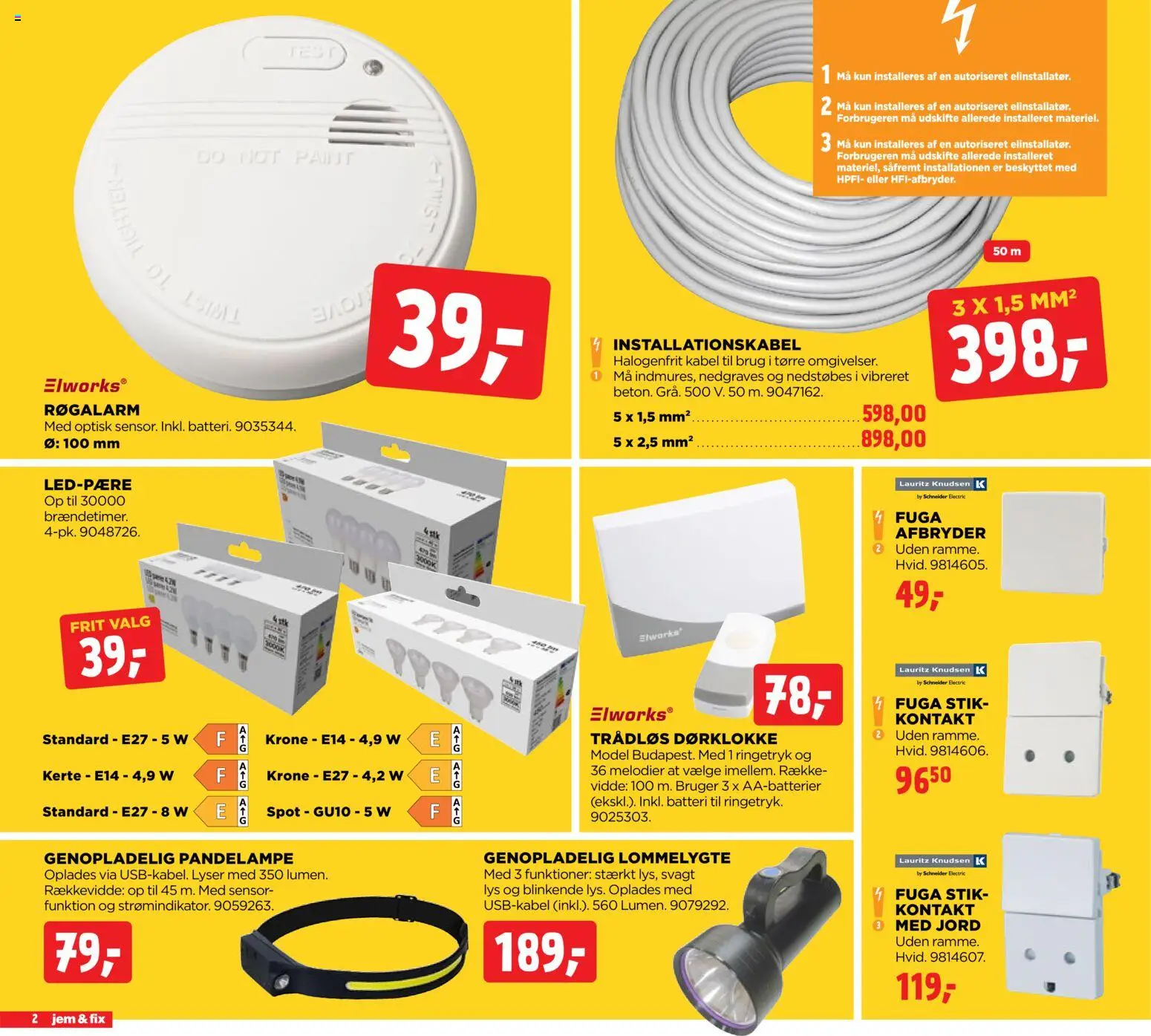 Jem & fix tilbudsavis – gyldig fra 11.01.2026 | Side: 2 | Produkter: Stik, Kabel, Batteri