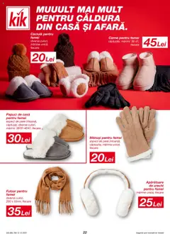 Ofertele Kik valabile de la 13.10.2025 | Pagină: 22 | Produse: Mănuși, Papuci