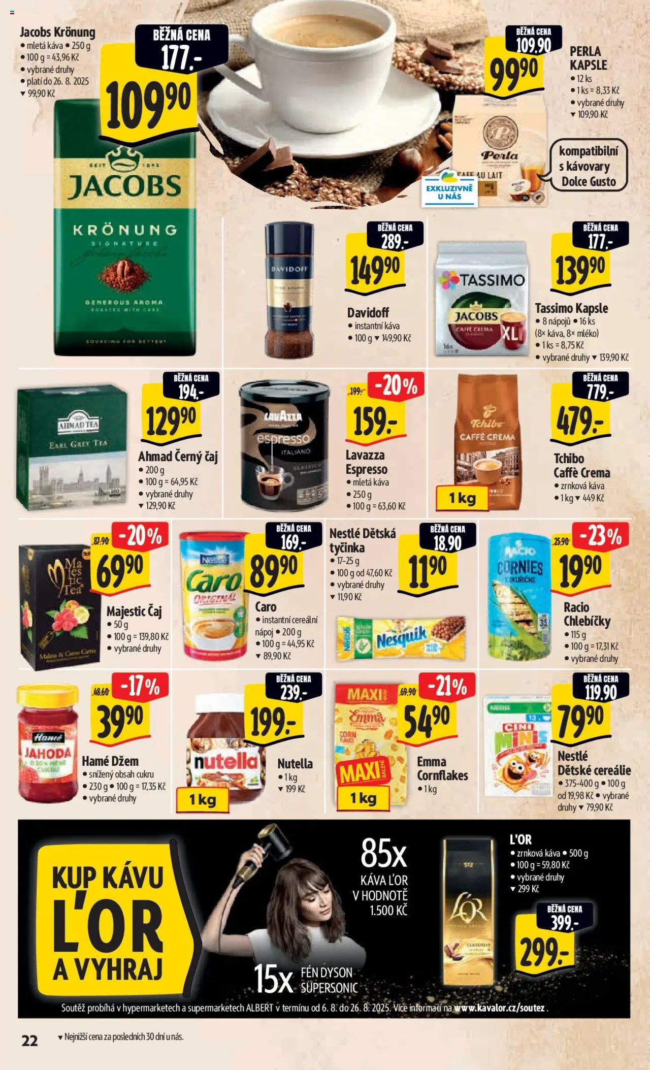 Albert leták - Hypermarket od 13.08.2025 | Strana: 29 | Produkty: Mléko, Crema, Perla, Mletá káva