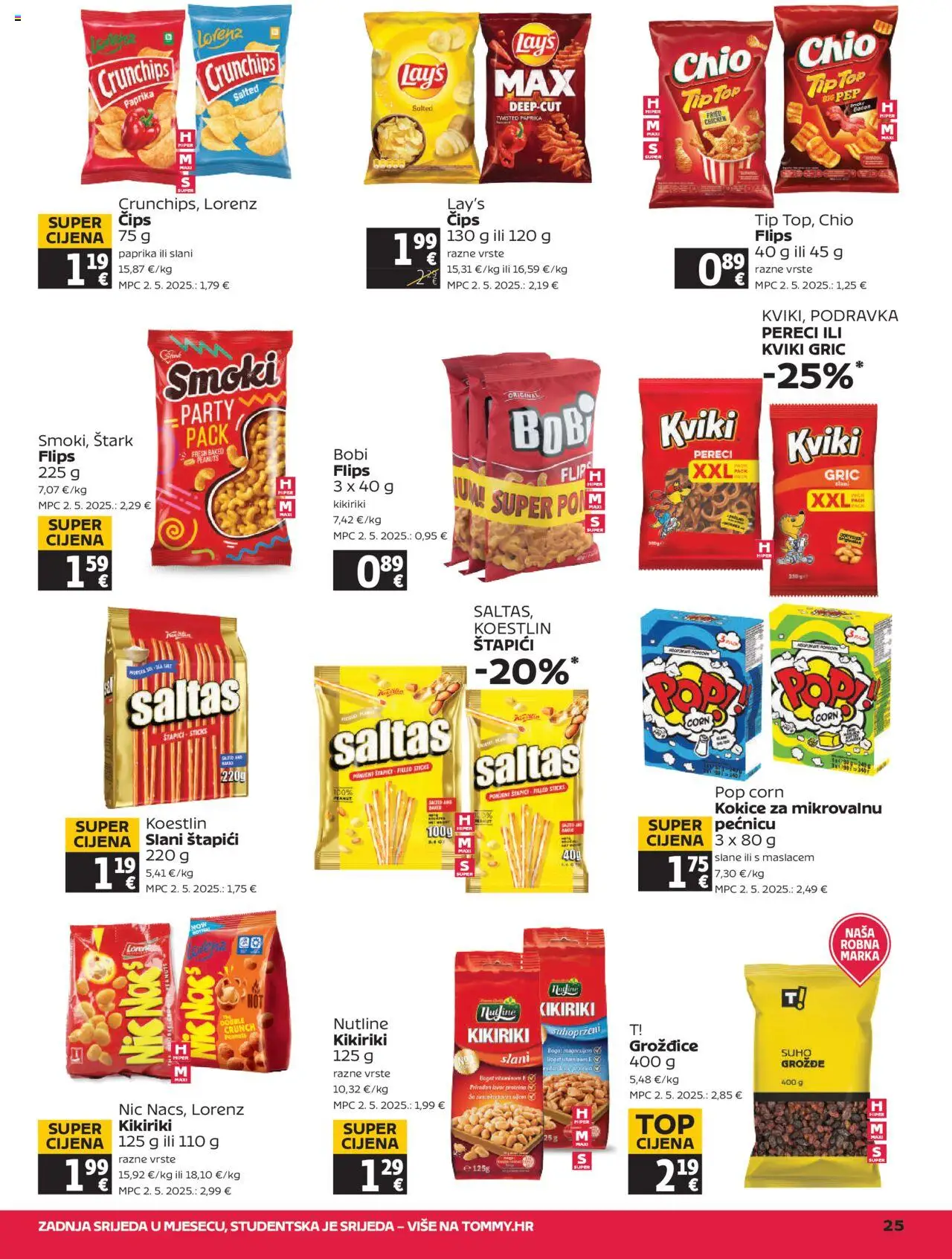 Tommy katalog | vrijedi od 18.09.2025 | Stranica: 25 | Proizvodi: Paprika, Kokice, Grožđe, Štapići