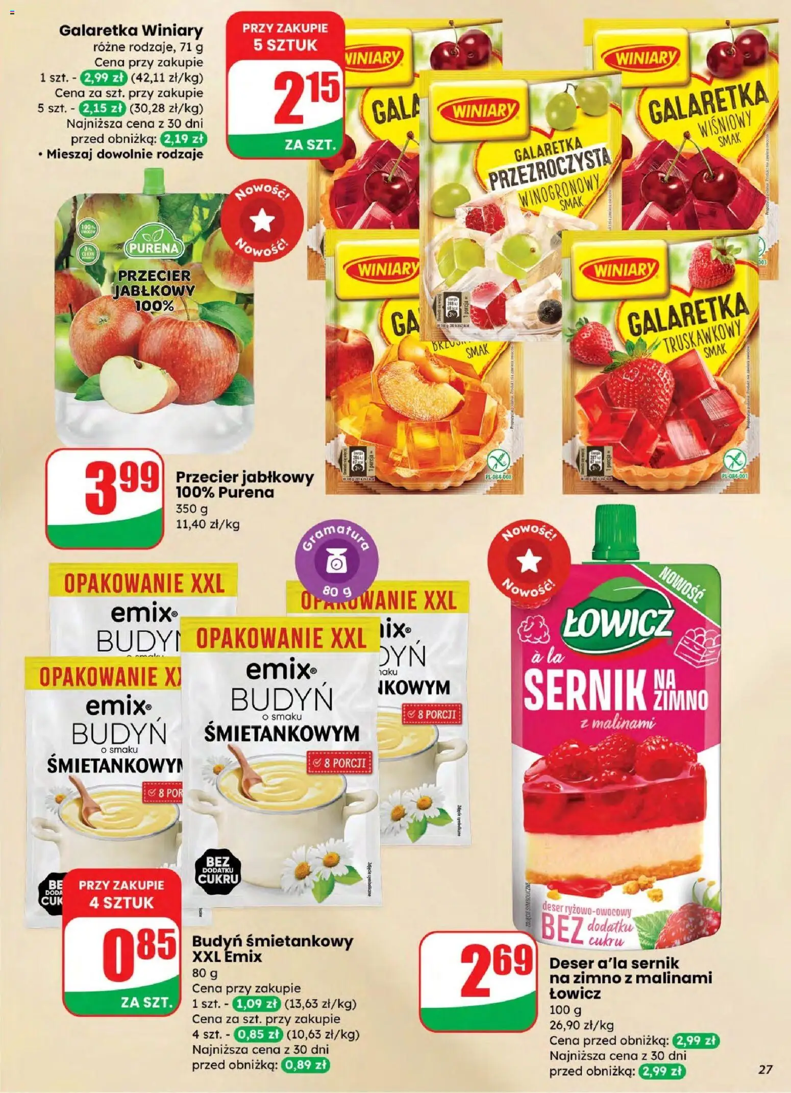 Dino gazetka od 04.03.2026 | Strona: 27 | Produkty: Galaretka, Por